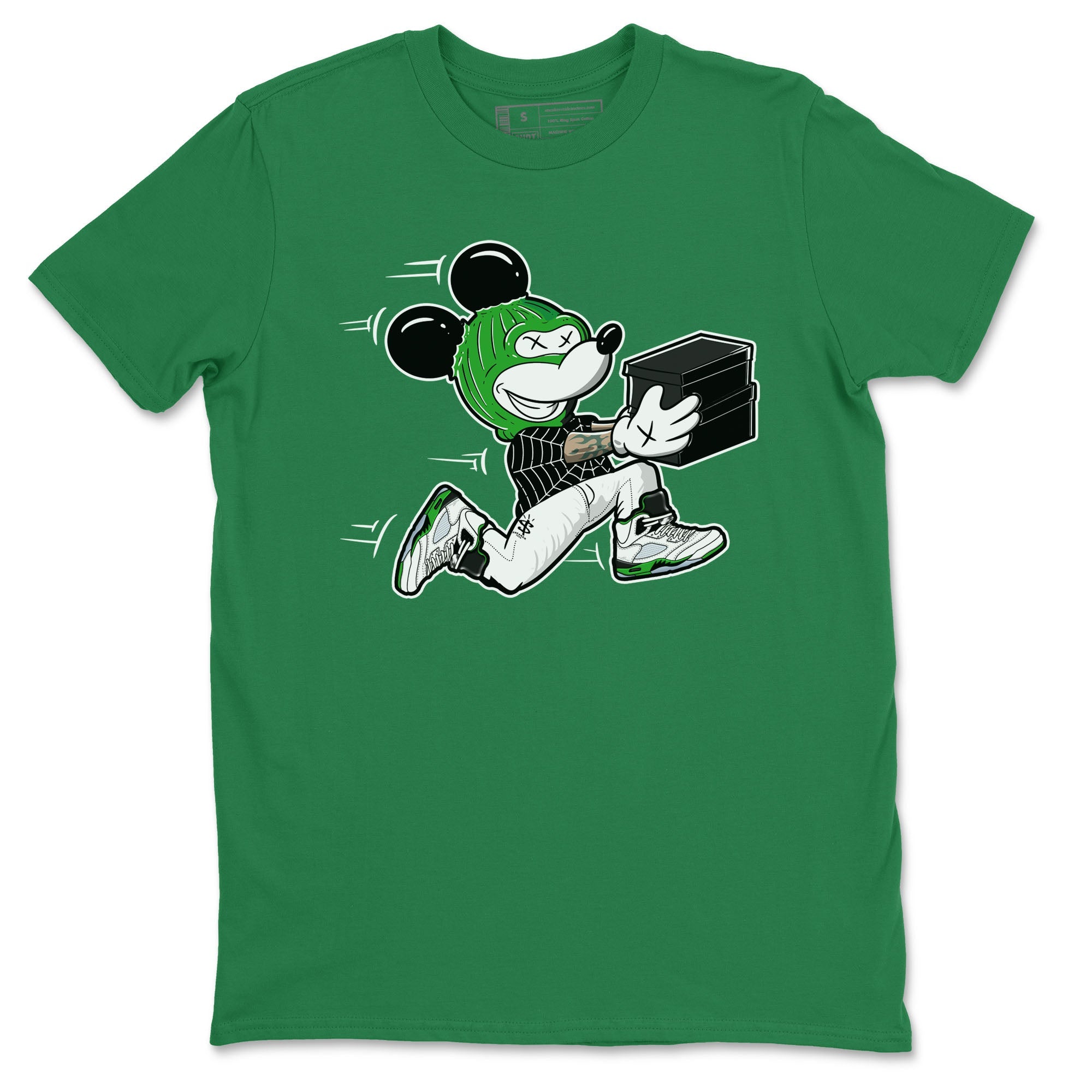 5s Lucky Green shirt to match jordans Thief Mouse sneaker tees Air Jordan 5 Lucky Green Drip Gear Zone Streetwear unisex cotton Kelly Green 2 crew neck shirt