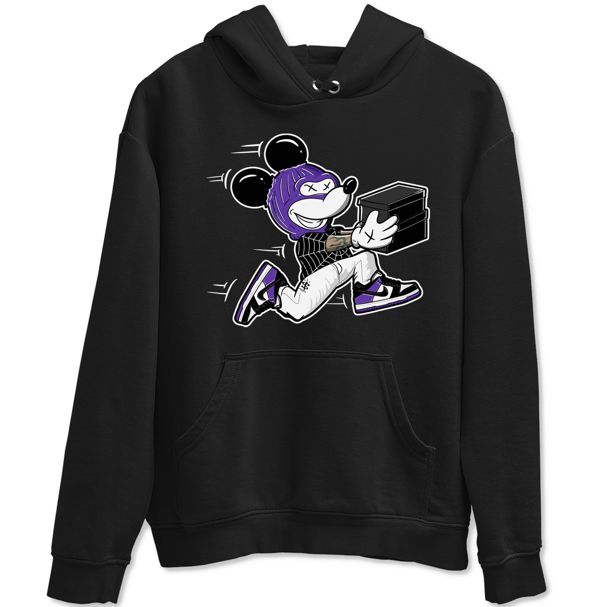Nike SB Dunk Low Court Purple Shirt To Match Jordans Thief Mouse Streetwear Fashion Dunk Low Court Purple Drip Gear Zone unisex crew neck t-shirt Black 2 crew neck shirt