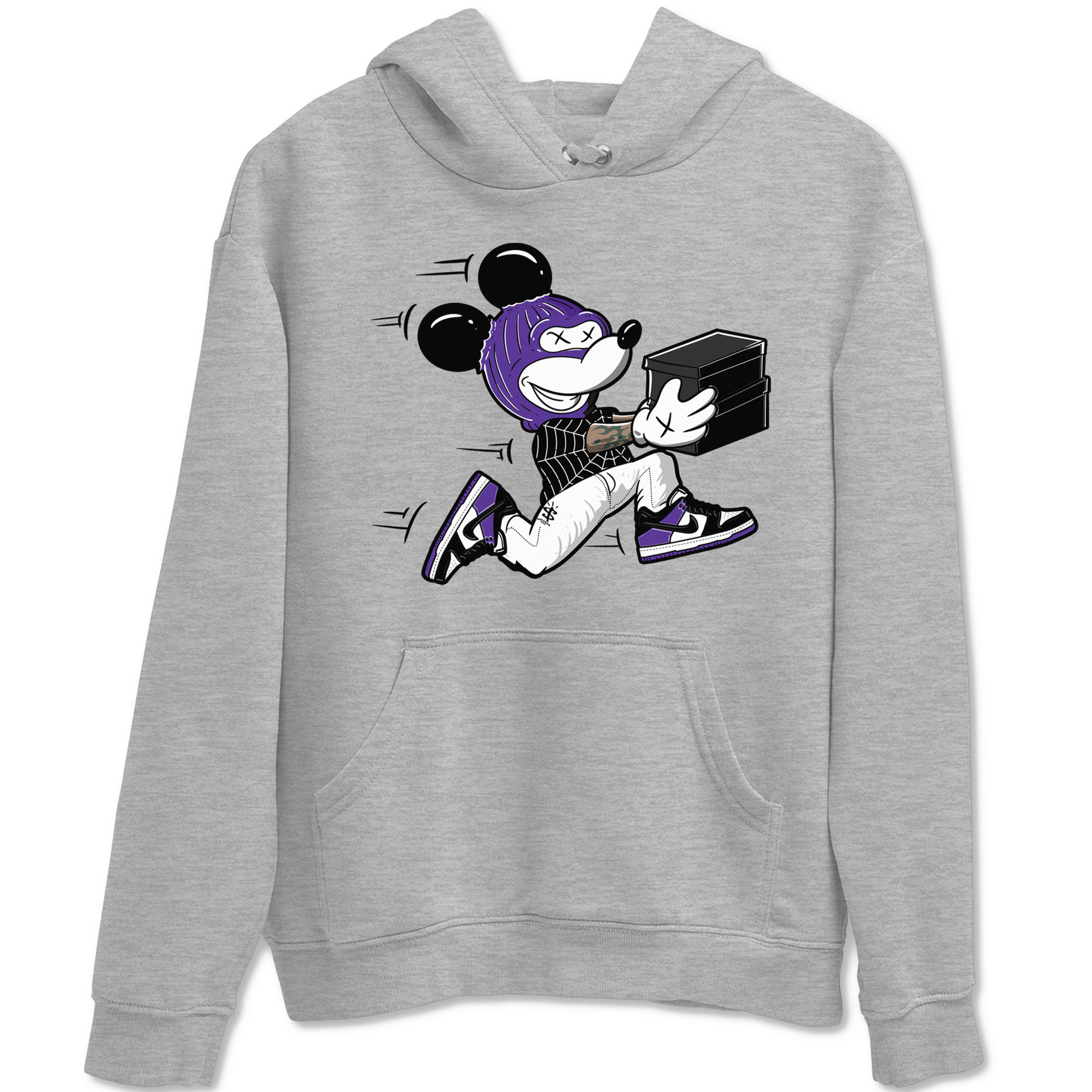 Nike SB Dunk Low Court Purple Shirt To Match Jordans Thief Mouse Streetwear Fashion Dunk Low Court Purple Drip Gear Zone unisex crew neck t-shirt Heather Grey 2 crew neck shirt