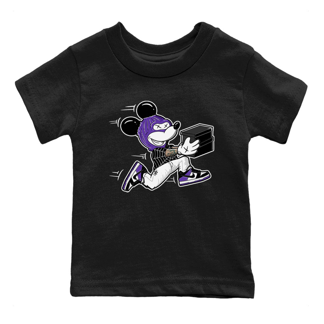 Nike SB Dunk Low Court Purple Shirt To Match Jordans Thief Mouse Streetwear Fashion Dunk Low Court Purple Drip Gear Zone baby toddler Black 2 cotton Shirt