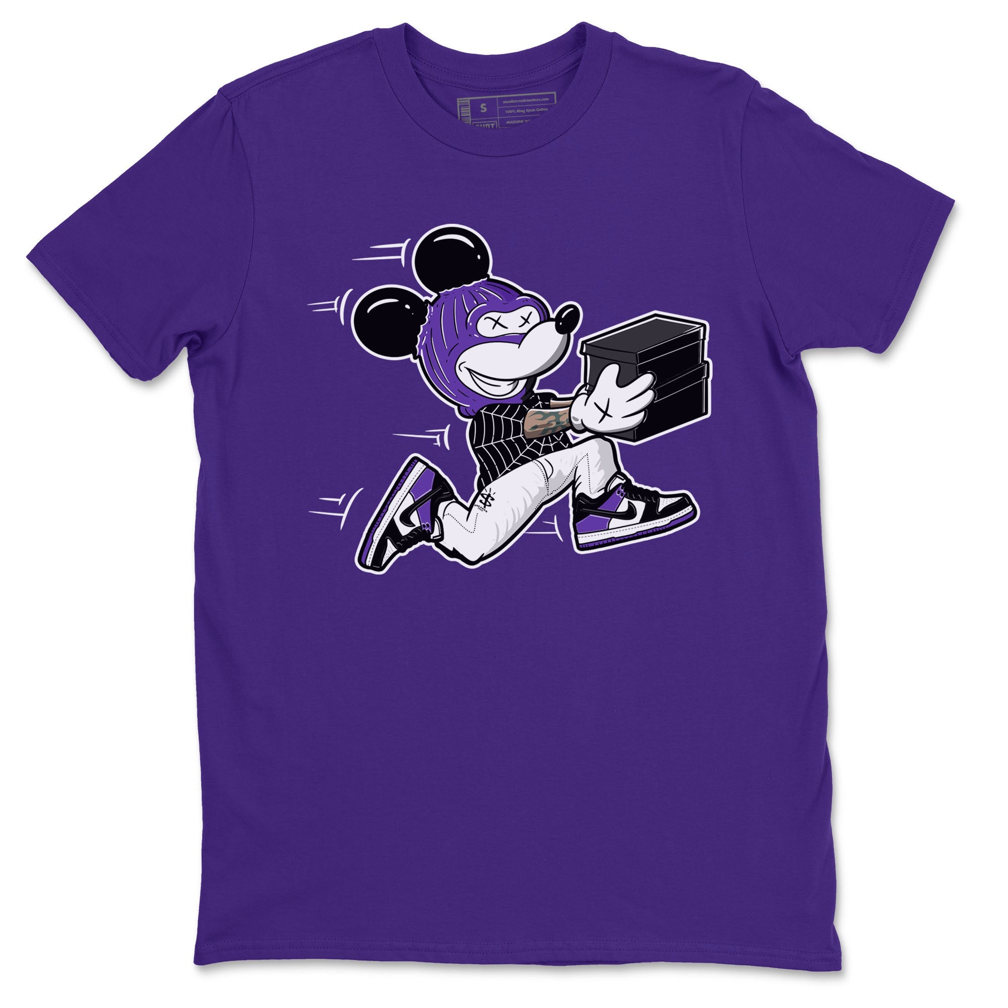 Nike SB Dunk Low Court Purple Shirt To Match Jordans Thief Mouse Streetwear Fashion Dunk Low Court Purple Drip Gear Zone unisex crew neck t-shirt Purple 2 crew neck shirt