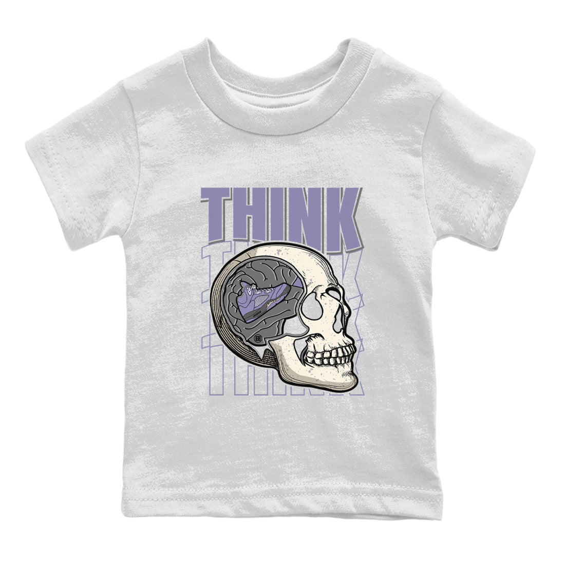 Air Jordan 5 Indigo Haze Sneaker Match Tees Think Think Think 5s Indigo Haze Tee Sneaker Release Tees Kids Shirts White 2