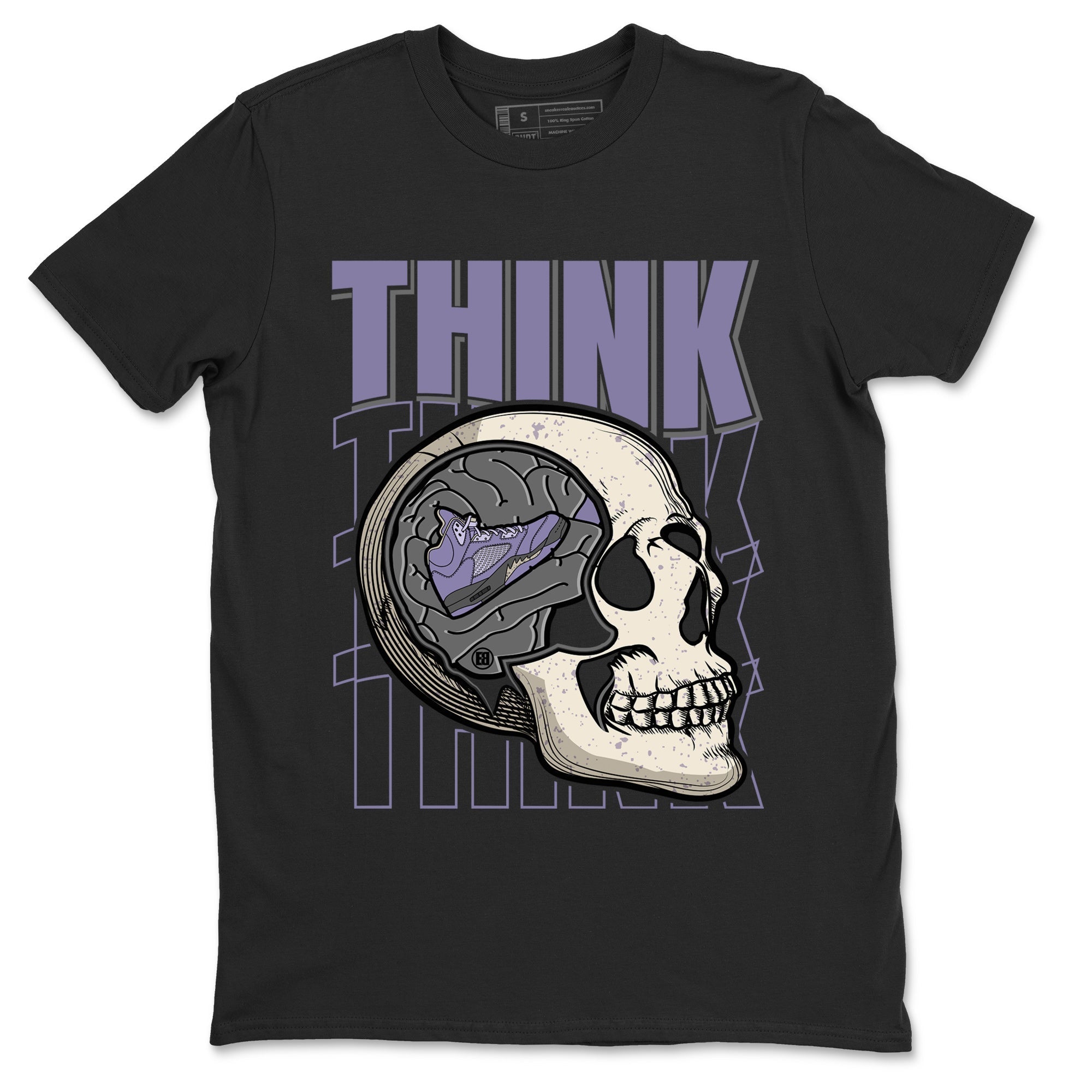Air Jordan 5 Indigo Haze Sneaker Match Tees Think Think Think 5s Indigo Haze Shirts Sneaker Release Tees Unisex Shirts Black 2