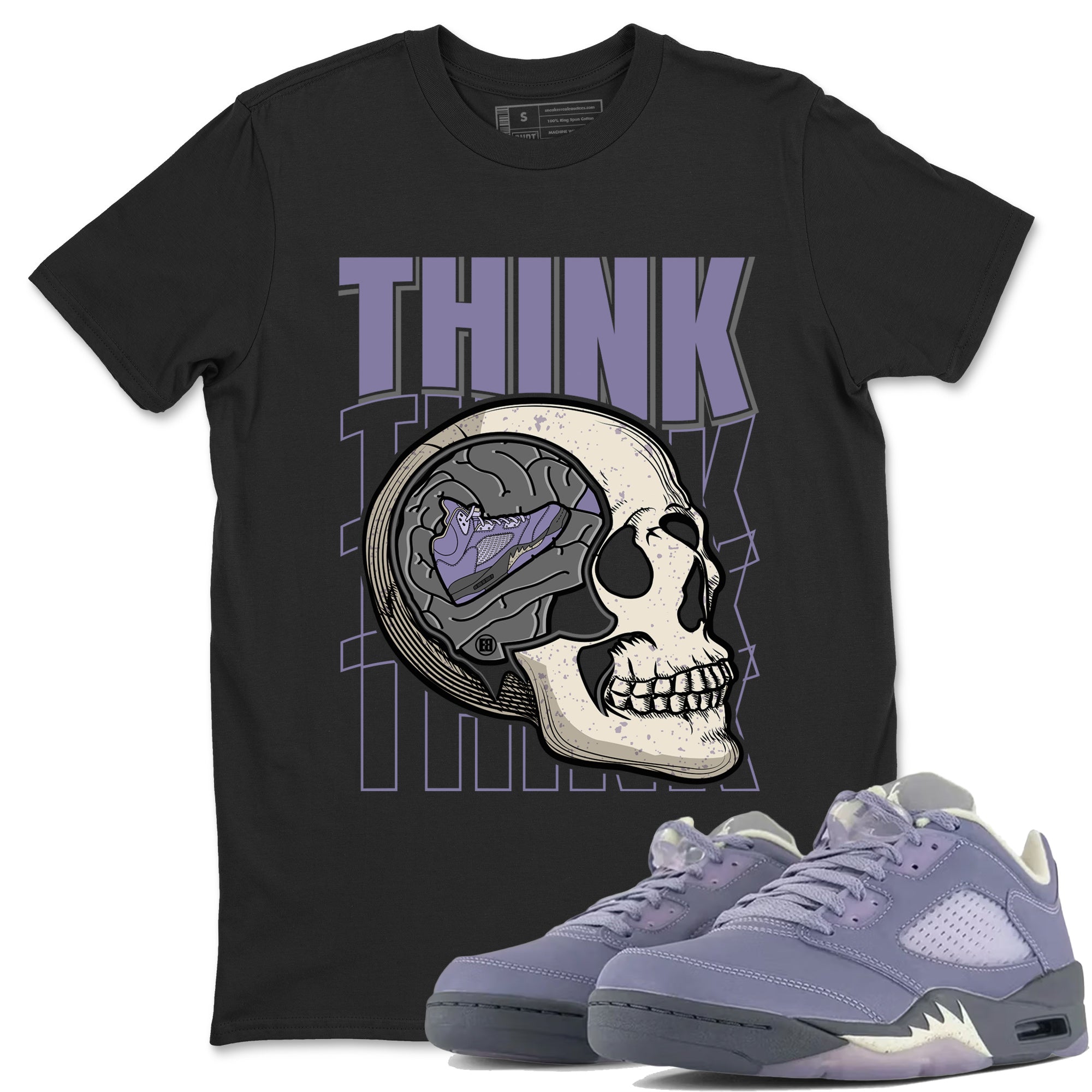 Think Think Think Unisex Tops - Air Jordan 5 Indigo Haze