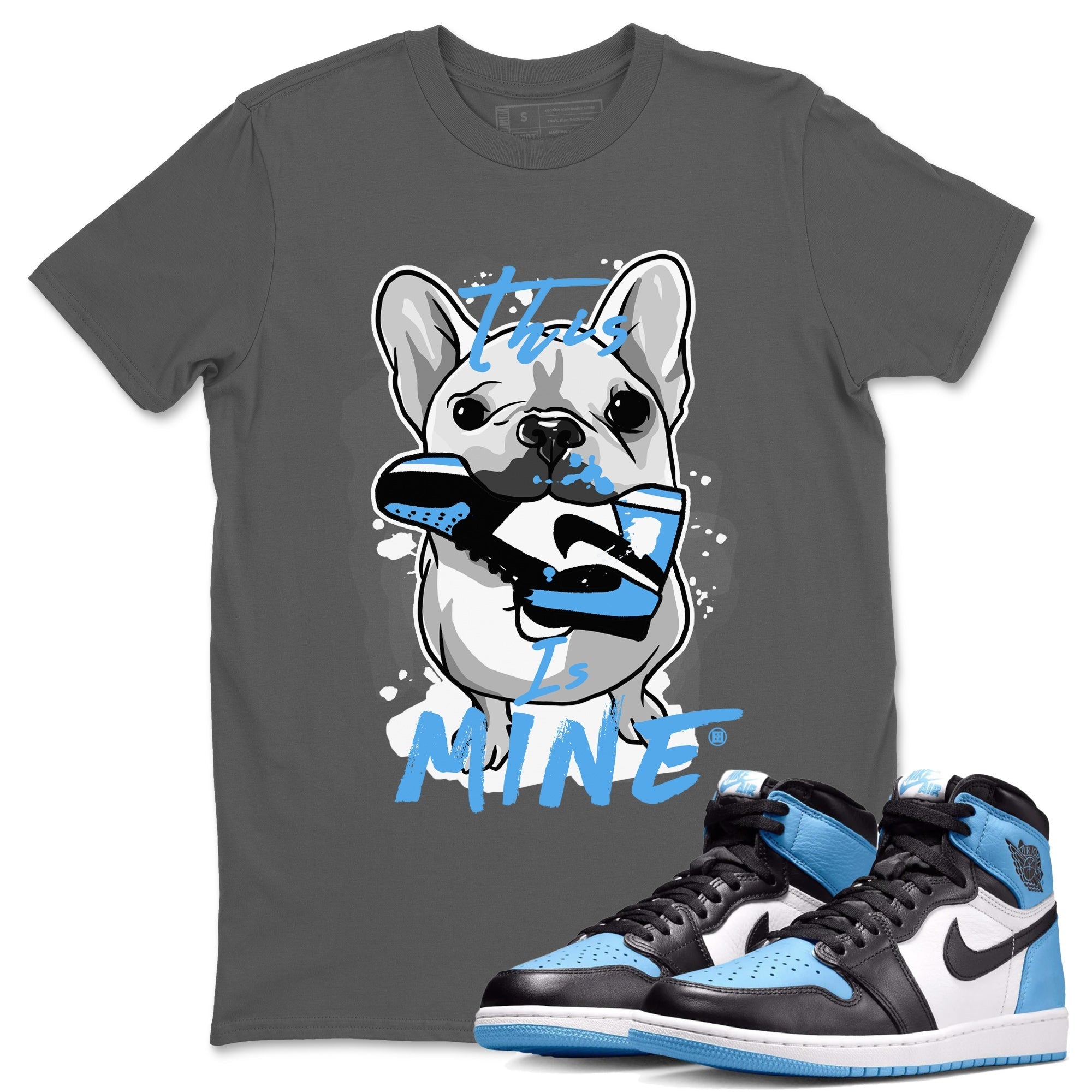 Air Jordan 1 UNC Toe This Is Mine Crew Neck Streetwear Sneaker Shirt Air Jordan 1 UNC Toe Sneaker T-Shirts Washing and Care Tip