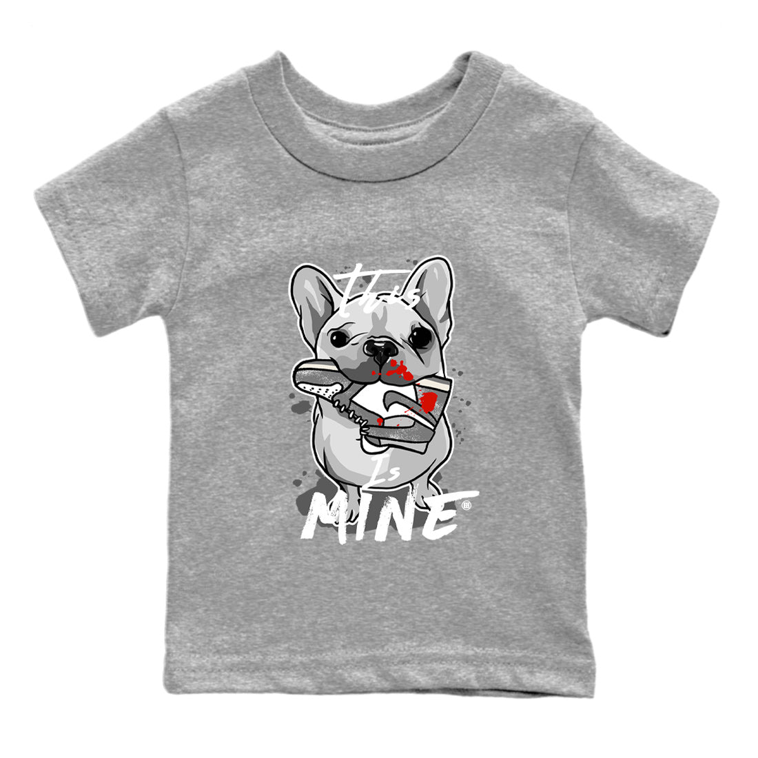 Air Jordan 1 Washed Heritage Sneaker Match Tees This Is Mine Streetwear Sneaker Shirt Air Jordan 1 Washed Heritage T-Shirt Kids Shirts Heather Grey 2