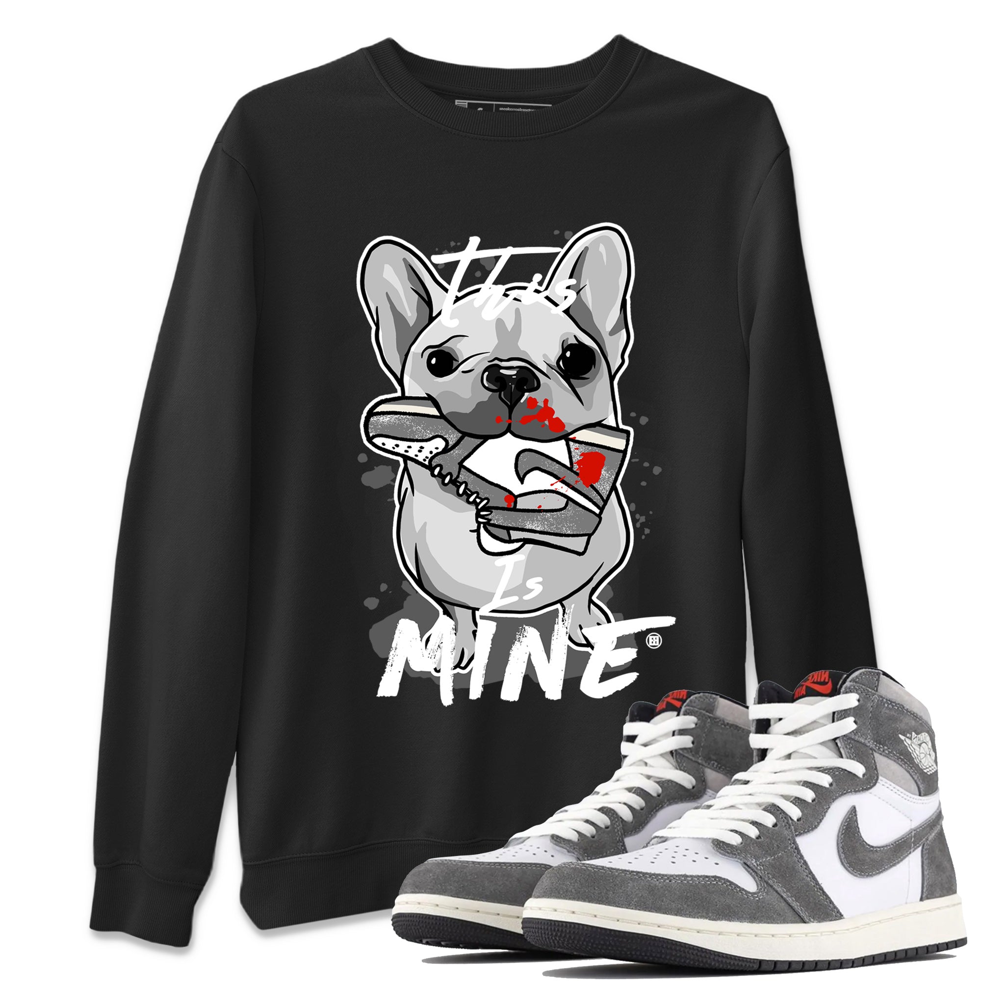 Air Jordan 1 Washed Heritage This Is Mine Crew Neck Streetwear Sneaker Shirt Air Jordan 1 Washed Heritage Sneaker T-Shirts Washing and Care Tip