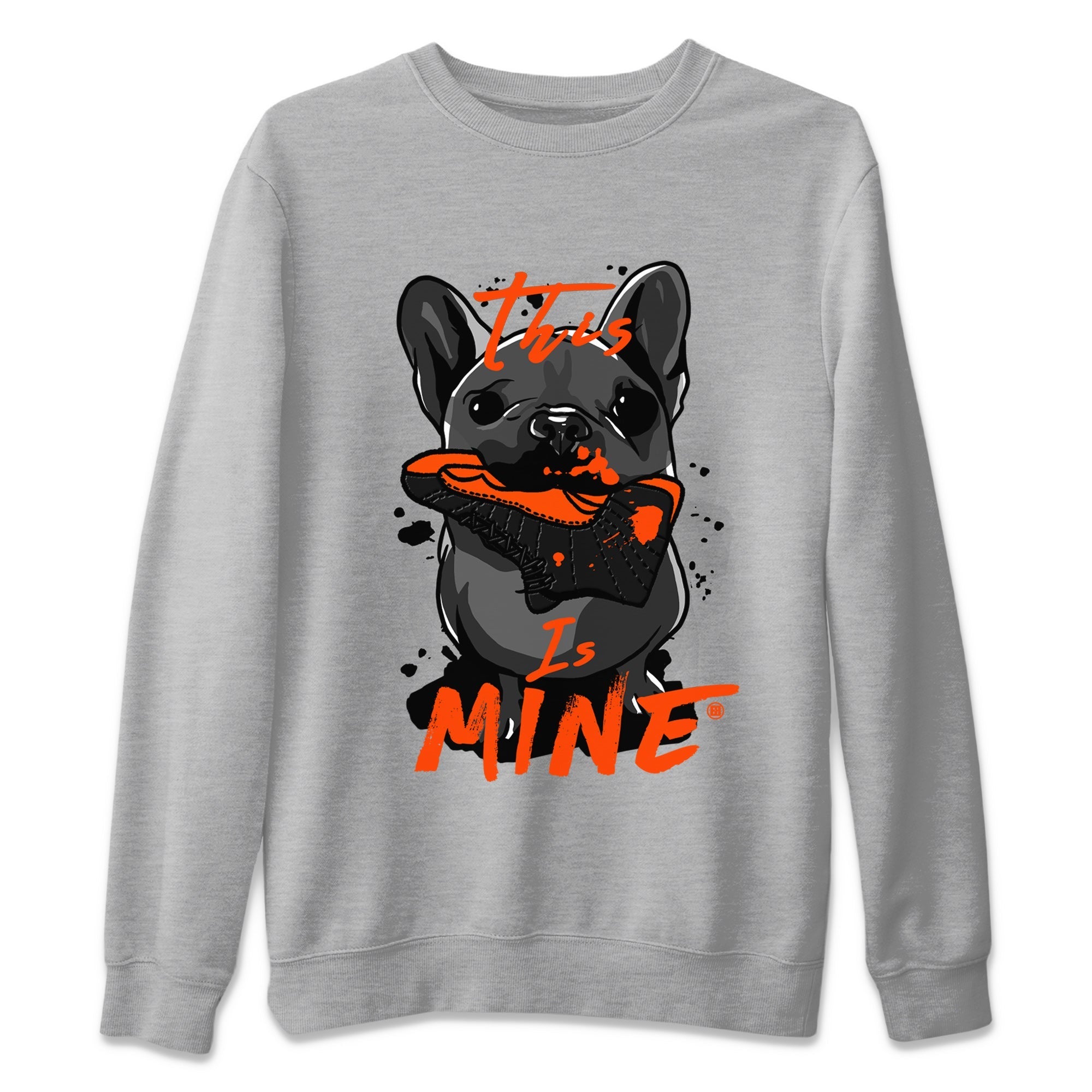 Air Jordan 12 Brilliant Orange Sneaker Match Tees This Is Mine Streetwear Sneaker Shirt 12s Brilliant Orange Tee Unisex Shirts Heather Grey 2