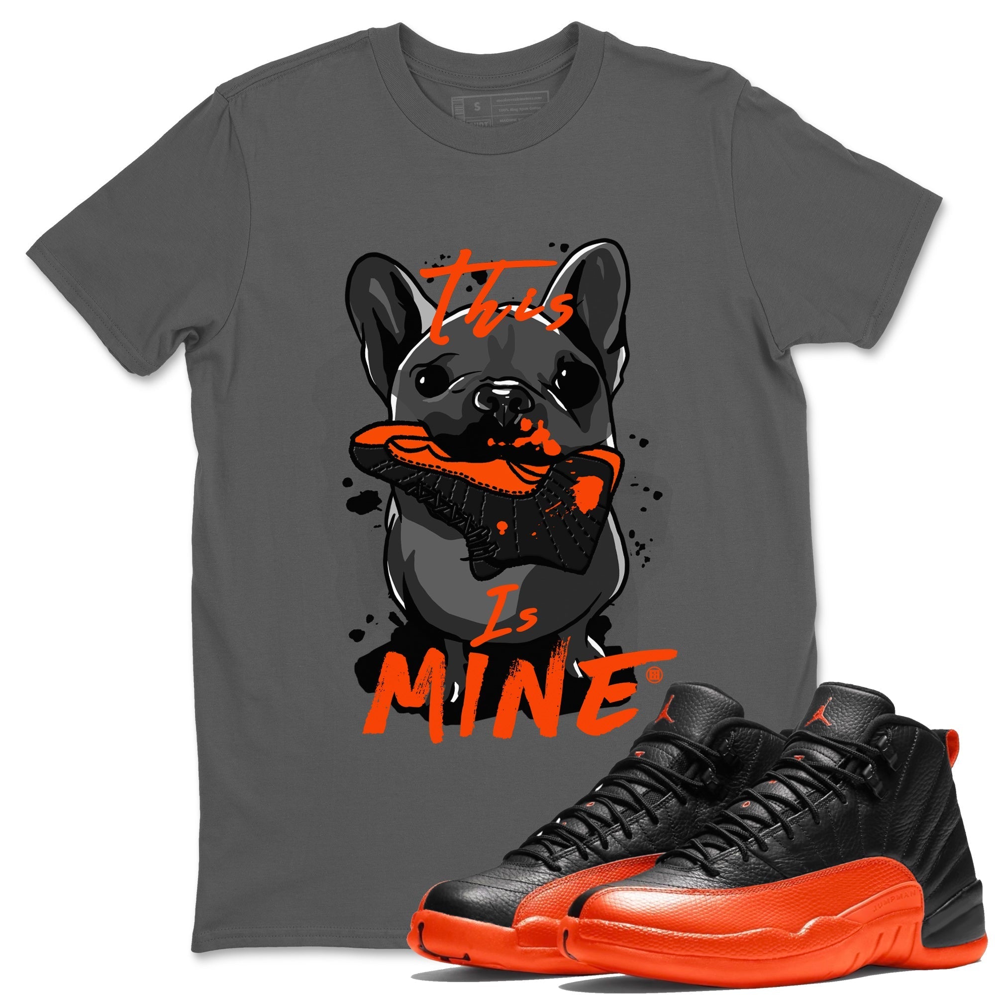 Air Jordan 12 Brilliant Orange This Is Mine Crew Neck Streetwear Sneaker Shirt Air Jordan 12 Brilliant Orange Sneaker T-Shirts Washing and Care Tip