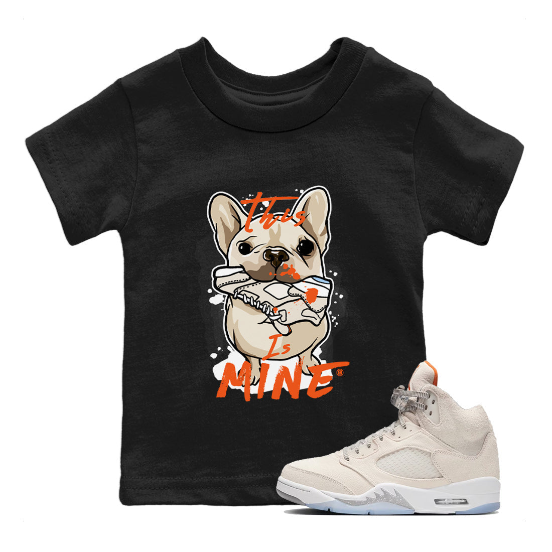 Air Jordan 5 Craft Sneaker Match Tees This Is Mine Streetwear Sneaker Shirt 5s Craft Shirt Kids Shirts Black 1