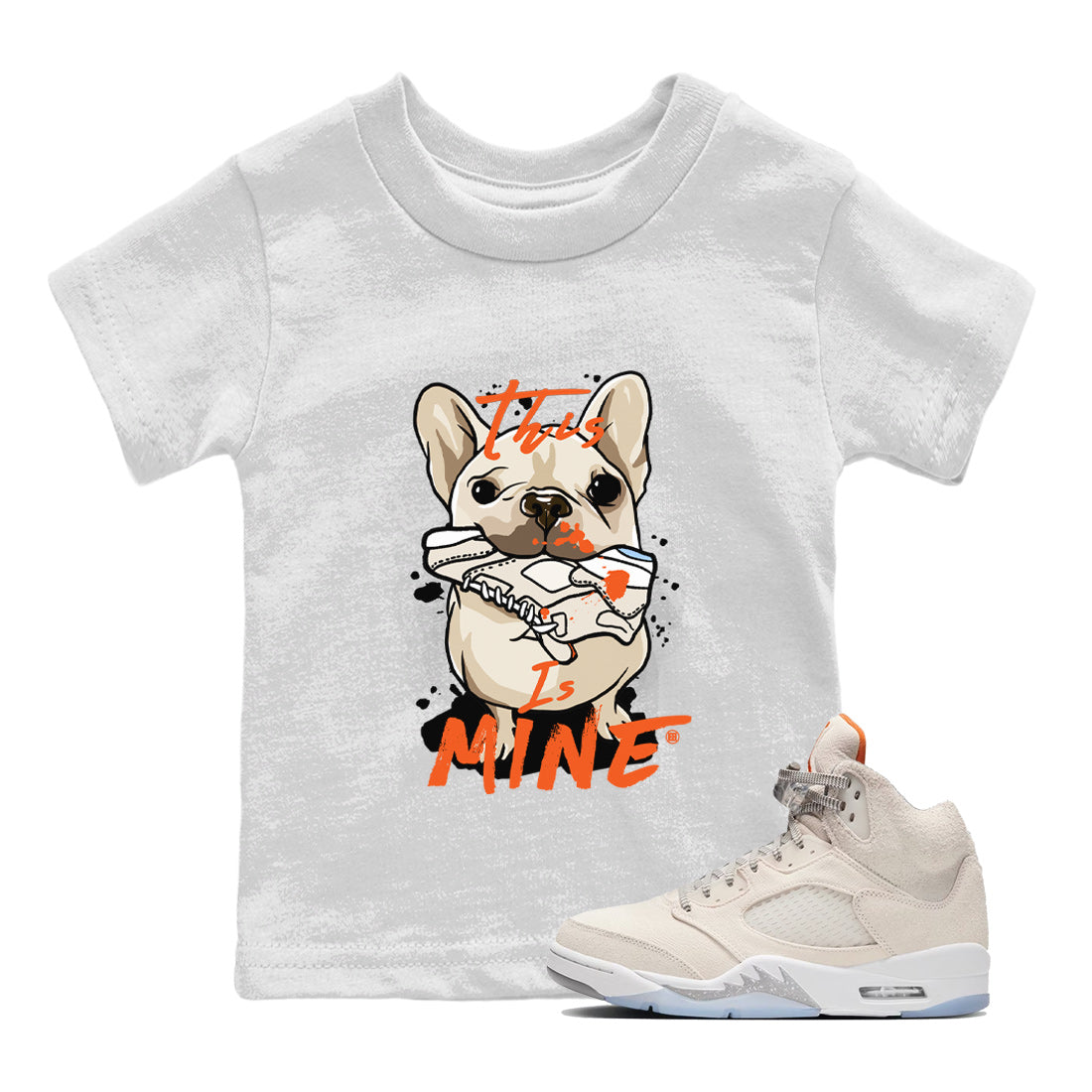 Air Jordan 5 Craft Sneaker Match Tees This Is Mine Streetwear Sneaker Shirt 5s Craft Shirt Kids Shirts White 1