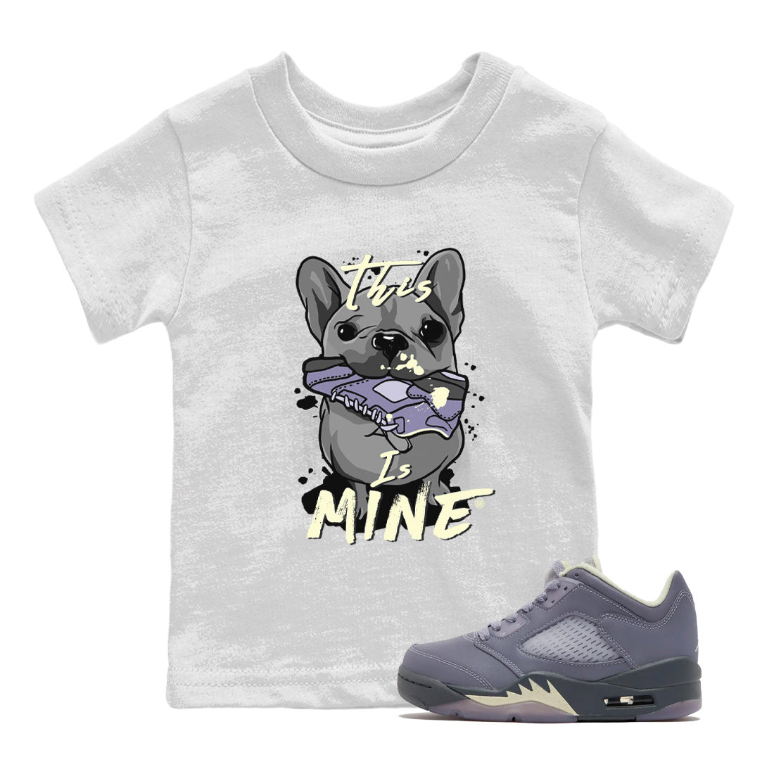 Air Jordan 5 Indigo Haze Sneaker Match Tees This Is Mine 5s Indigo Haze Shirts Sneaker Release Tees Kids Shirts White 1
