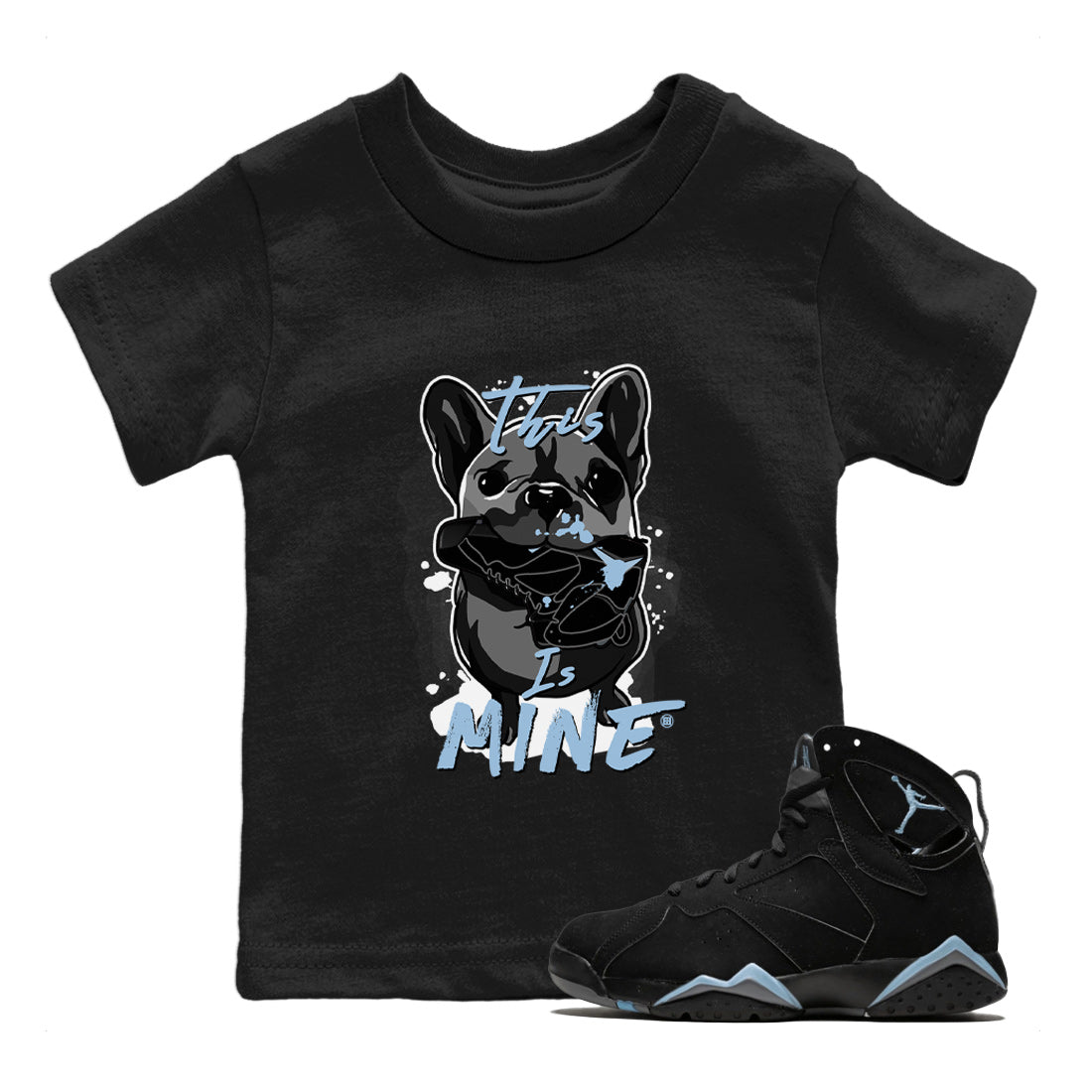 7s Chambray Sneaker Match Tees This Is Mine Streetwear Sneaker Shirt Air Jordan 7 Chambray Sneaker Release Tees Kids Shirts Black 1