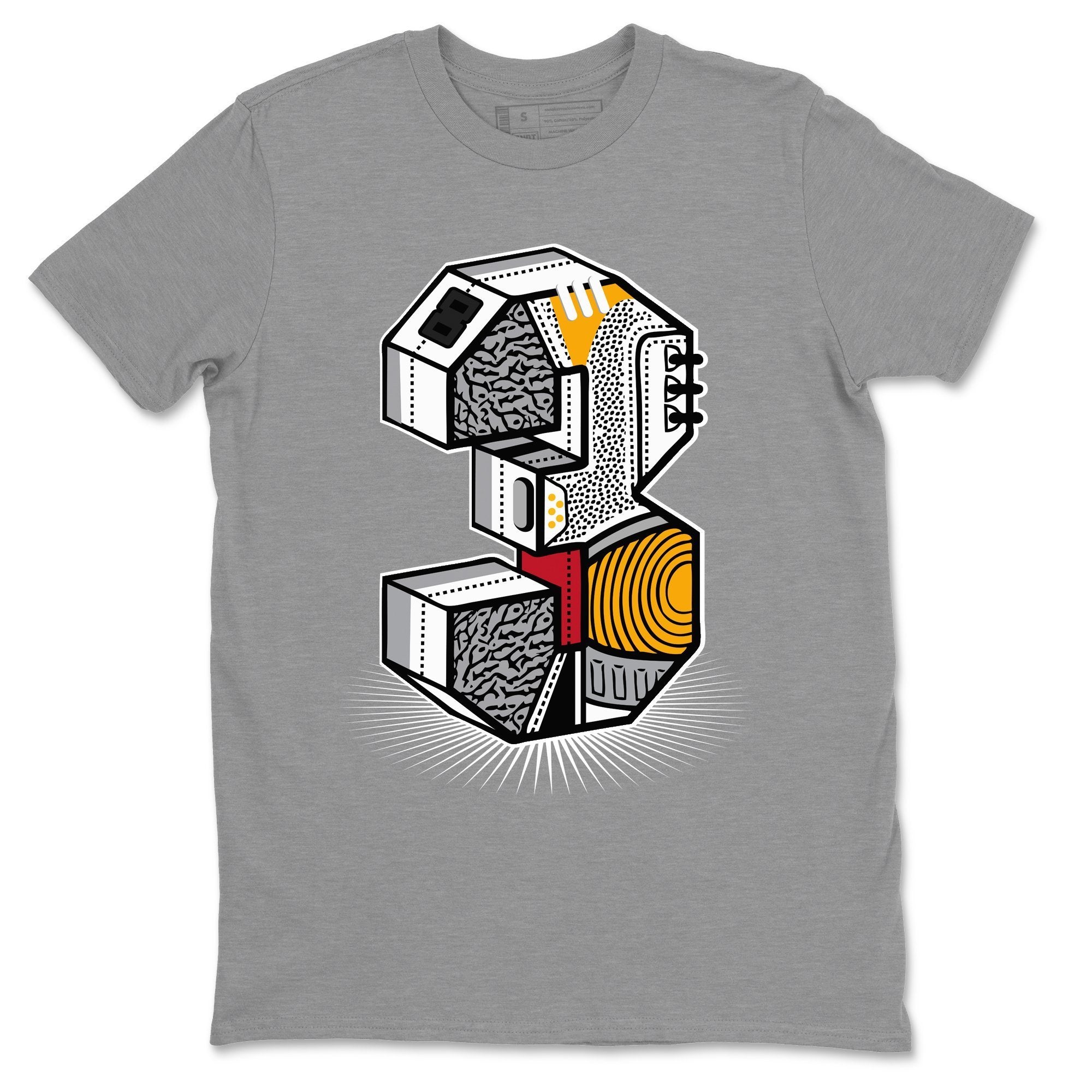 Jordan 3 Cool Grey Shirt To Match Jordans Three Statue Sneaker Tees Jordan 3 Cool Grey Drip Gear Zone Sneaker Matching Clothing Unisex Shirts