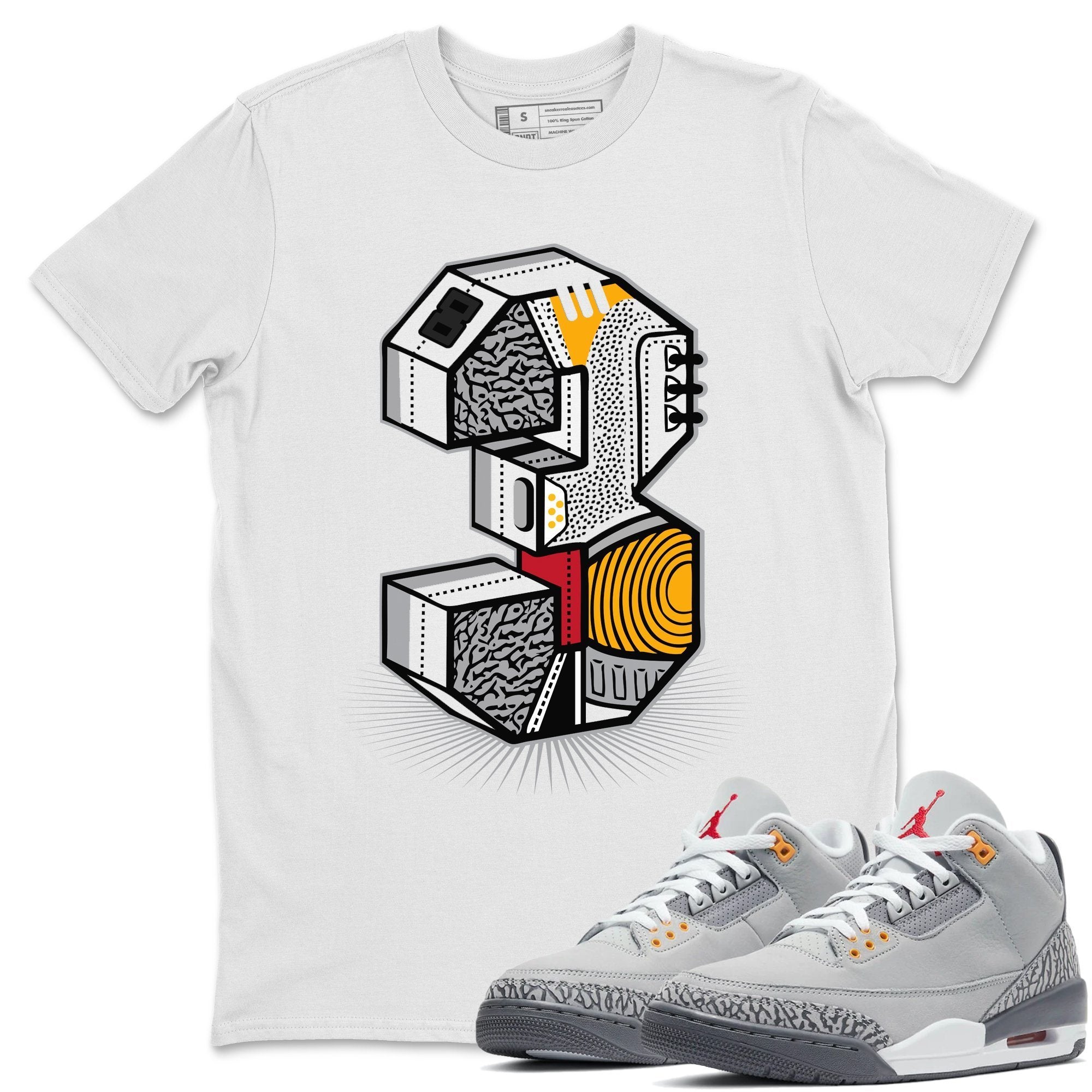 Jordan 3 Cool Grey Shirt To Match Jordans Three Statue Sneaker Tees Jordan 3 Cool Grey Drip Gear Zone Sneaker Matching Clothing Unisex Shirts