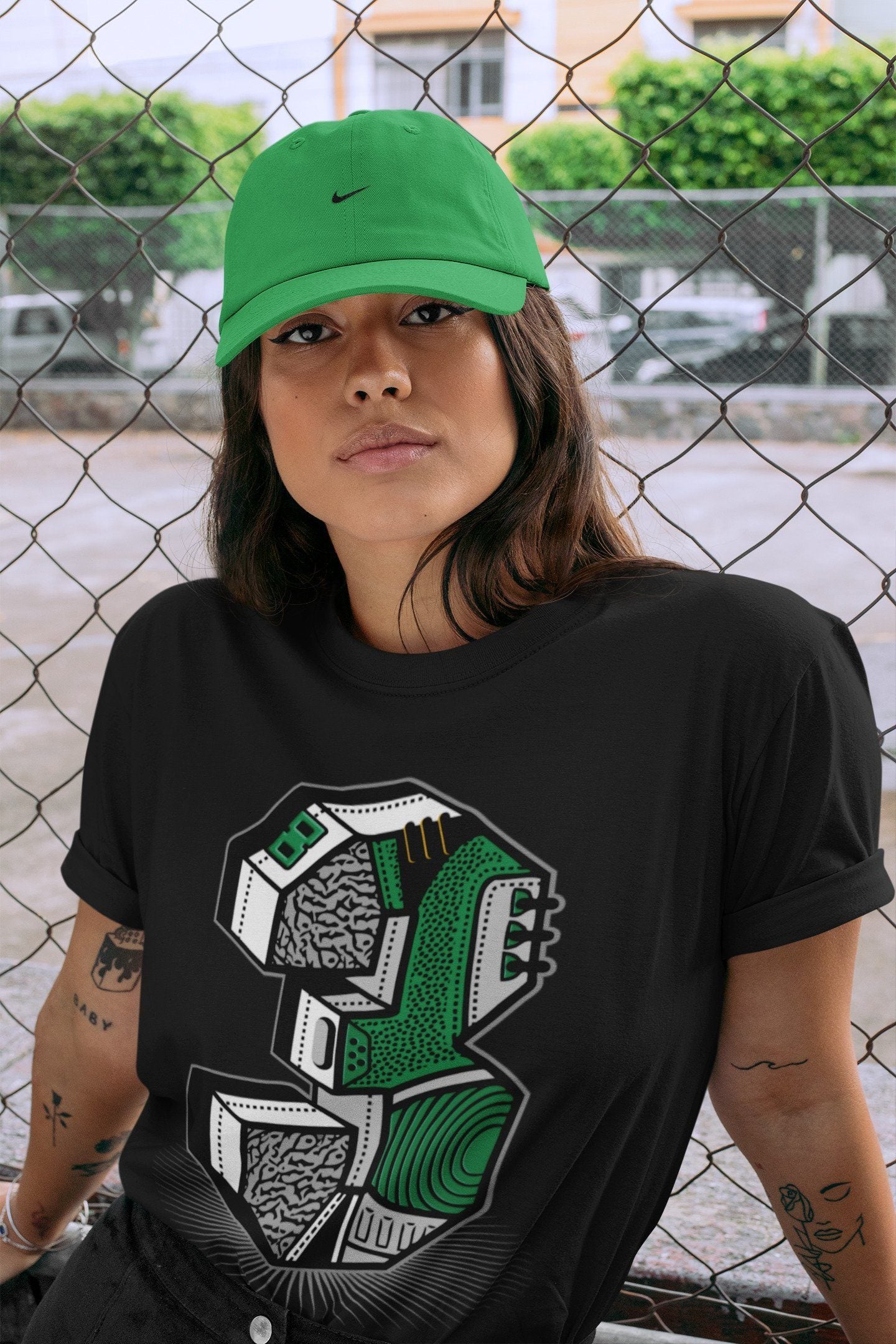 Jordan 3 Pine Green Shirt To Match Jordans Three Statue Sneaker Tees Jordan 3 Pine Green Drip Gear Zone Sneaker Matching Clothing Unisex Shirts