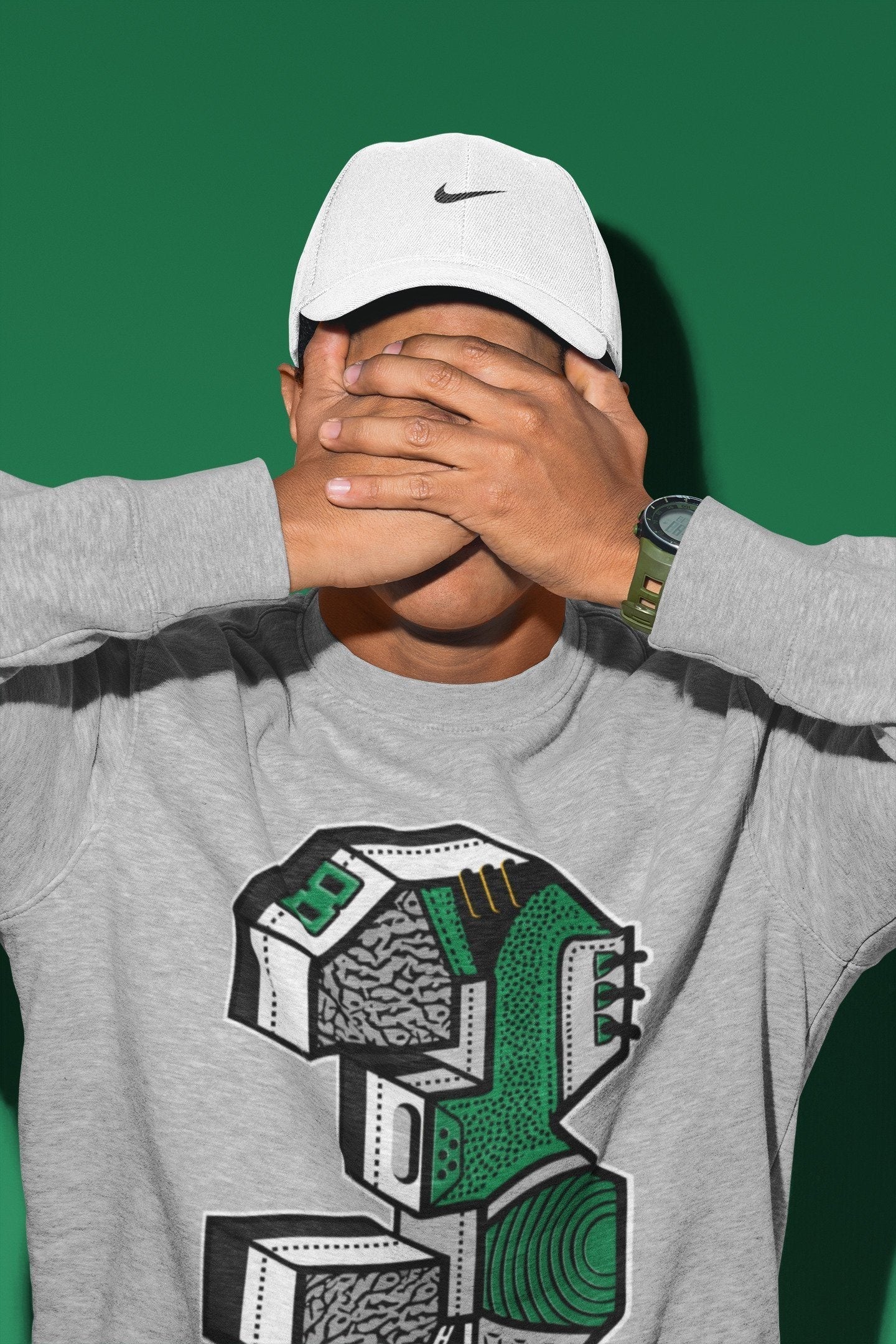 Jordan 3 Pine Green Shirt To Match Jordans Three Statue Sneaker Tees Jordan 3 Pine Green Drip Gear Zone Sneaker Matching Clothing Unisex Shirts