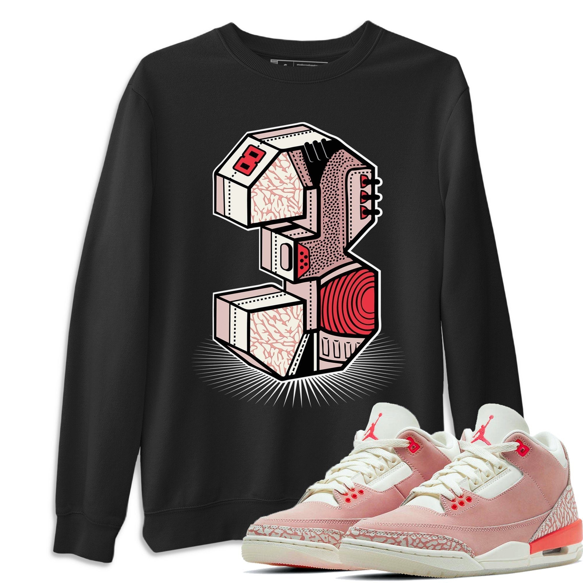 Jordan 3 Rust Pink Shirt To Match Jordans Three Statue Sneaker Tees Jordan 3 Rust Pink Drip Gear Zone Sneaker Matching Clothing Unisex Shirts