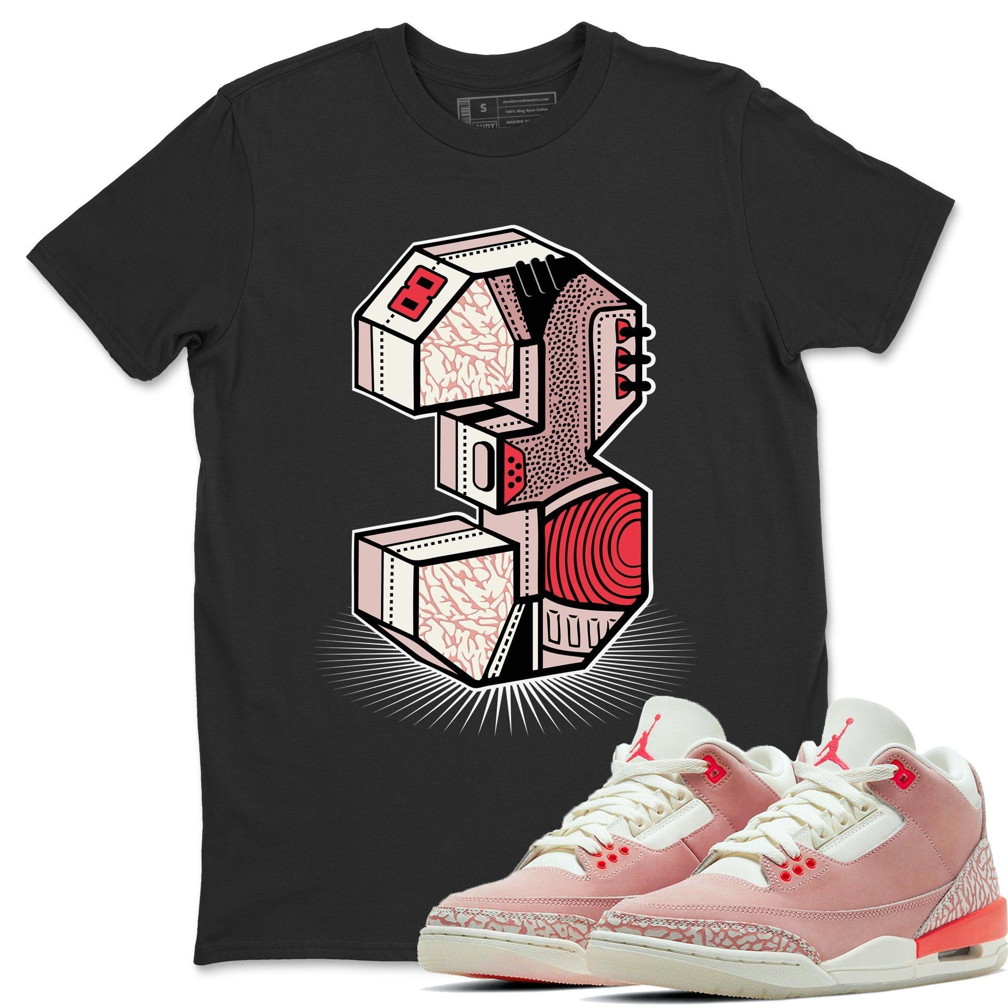 Jordan 3 Rust Pink Shirt To Match Jordans Three Statue Sneaker Tees Jordan 3 Rust Pink Drip Gear Zone Sneaker Matching Clothing Unisex Shirts