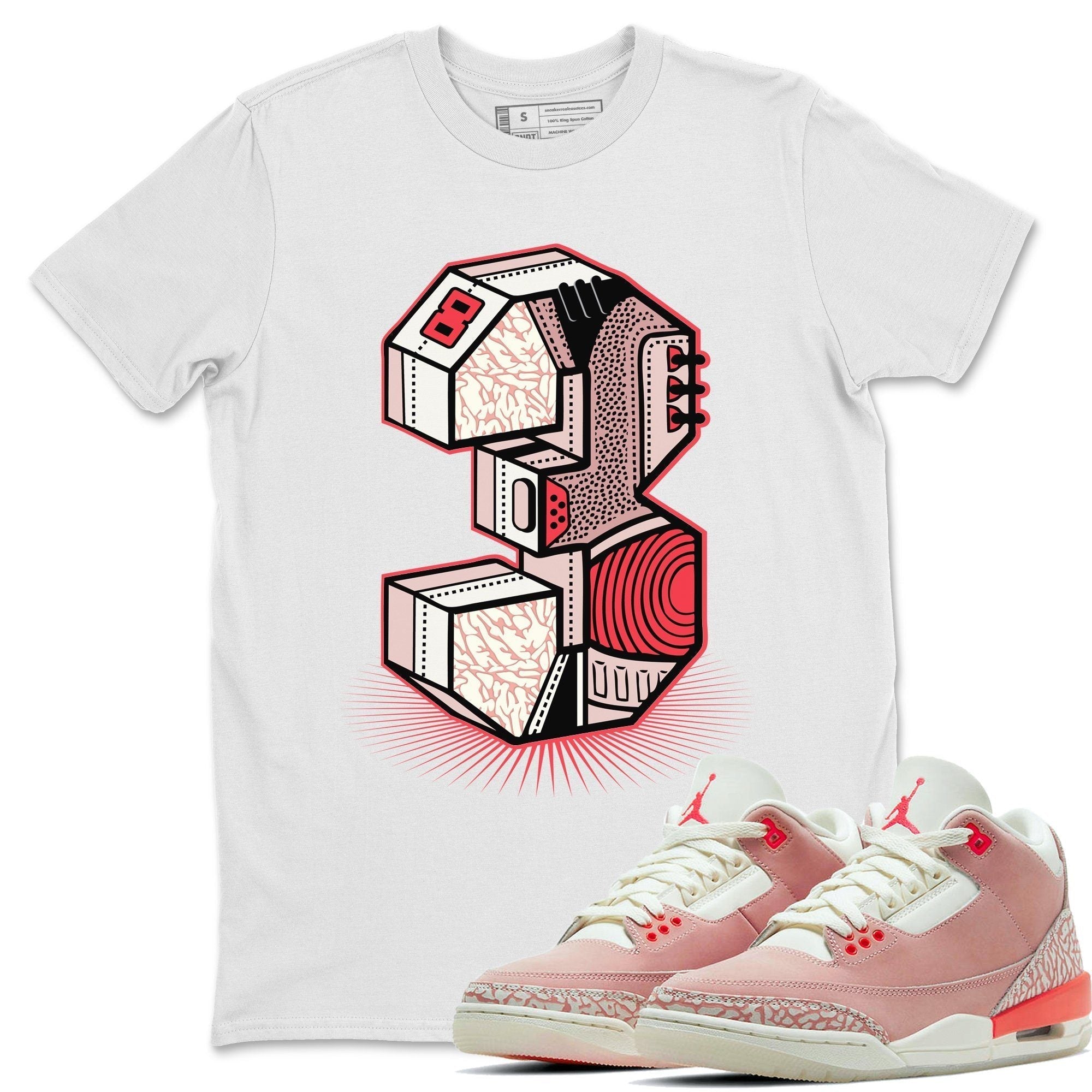 Jordan 3 Rust Pink Shirt To Match Jordans Three Statue Sneaker Tees Jordan 3 Rust Pink Drip Gear Zone Sneaker Matching Clothing Unisex Shirts