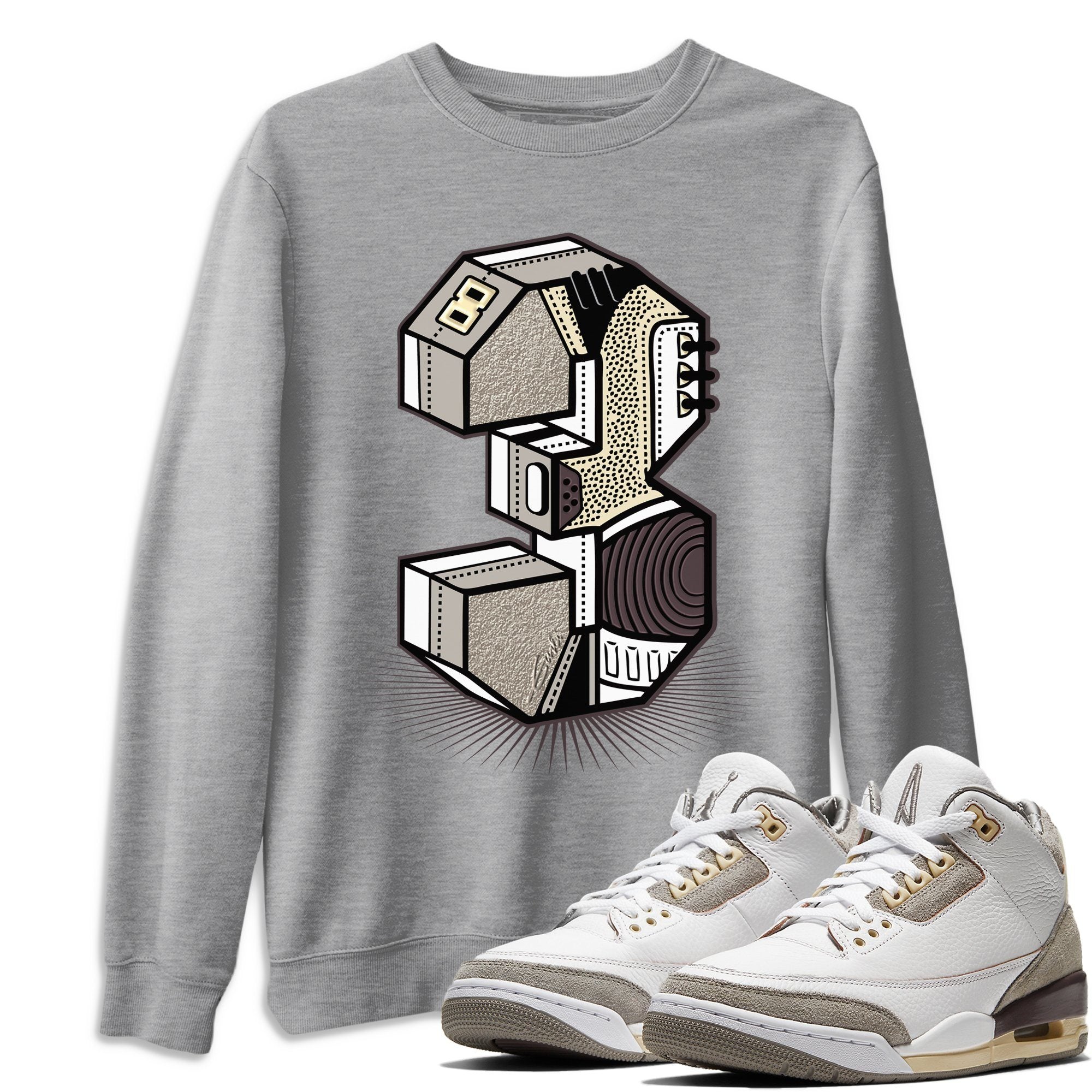 Jordan 3 A Ma Maniere Shirt To Match Jordans Three Statue Sneaker Tees Jordan 3 A Ma Maniere Drip Gear Zone Sneaker Matching Clothing Unisex Shirts