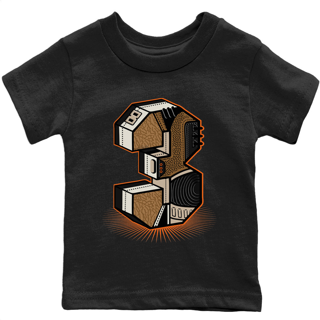 Jordan 3 Desert Elephant Sneaker Matching T-Shirt Three Statue Sneaker Tees Jordan 3 Desert Elephant Sneaker Release Tees Kids Shirts