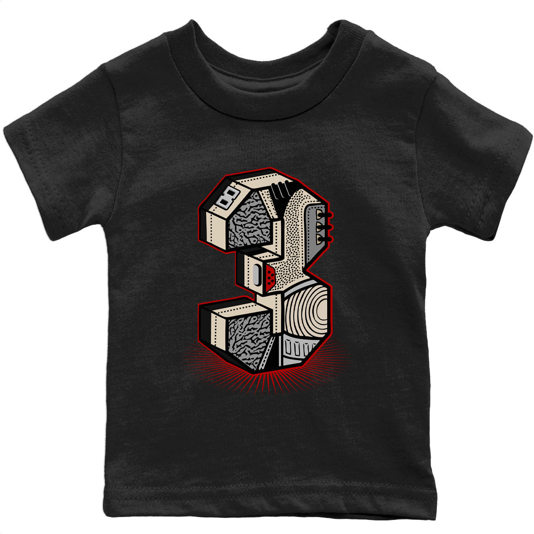 Jordan 3 Muslin Sneaker Matching T-Shirt Three Statue Sneaker Tees Jordan 3 Muslin Sneaker Release Tees Kids Shirts