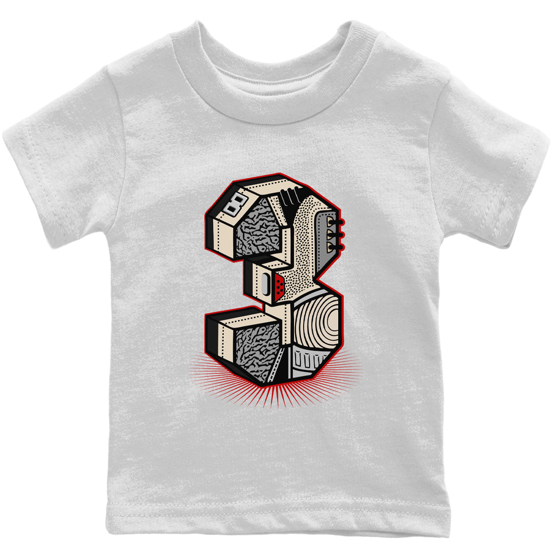 Jordan 3 Muslin Sneaker Matching T-Shirt Three Statue Sneaker Tees Jordan 3 Muslin Sneaker Release Tees Kids Shirts