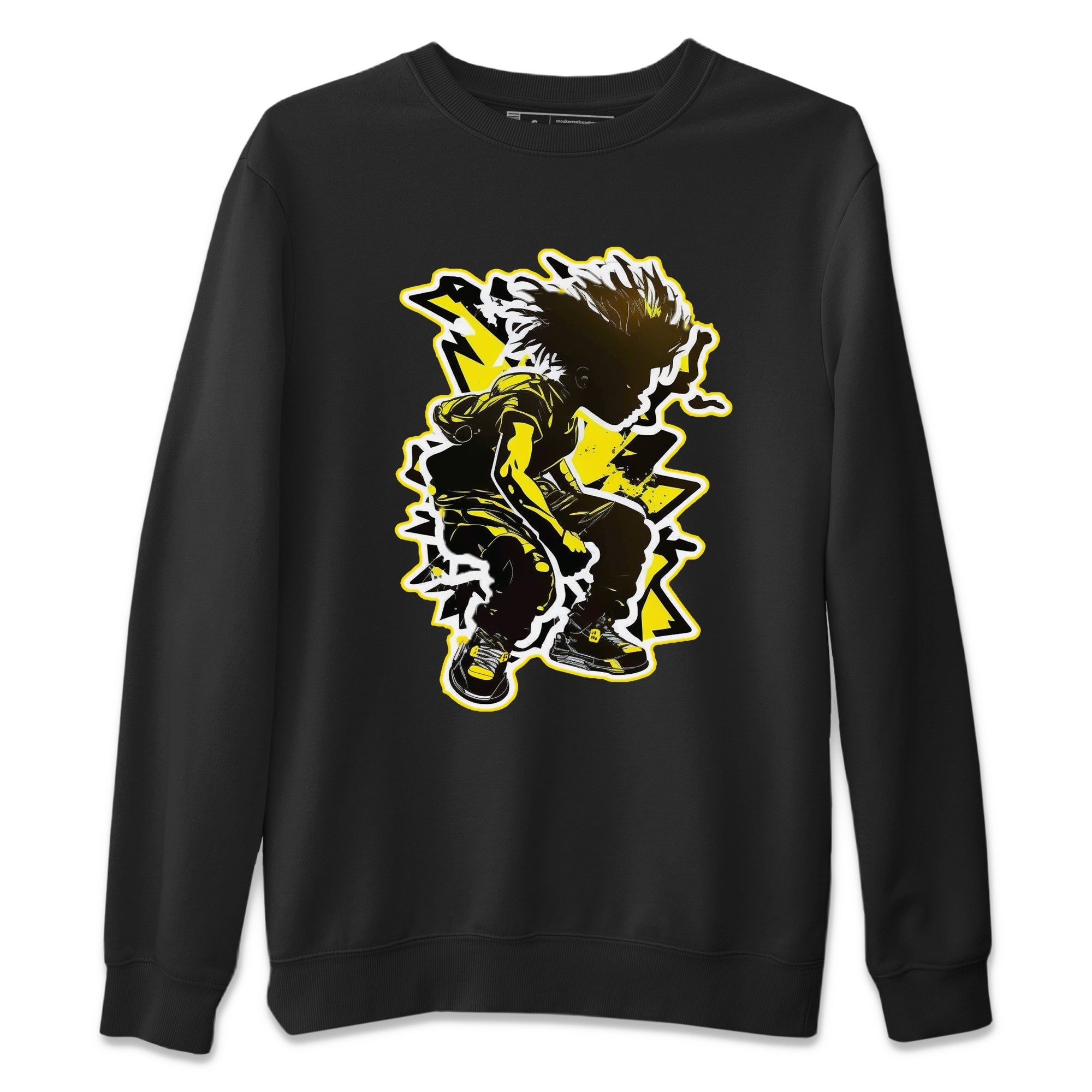 Air Jordan 4 Thunder Sneaker Match Tees Thunder boy Streetwear Sneaker Shirt Yellow AJ4 Thunder Sneaker Release Tees Unisex Shirts Black 2