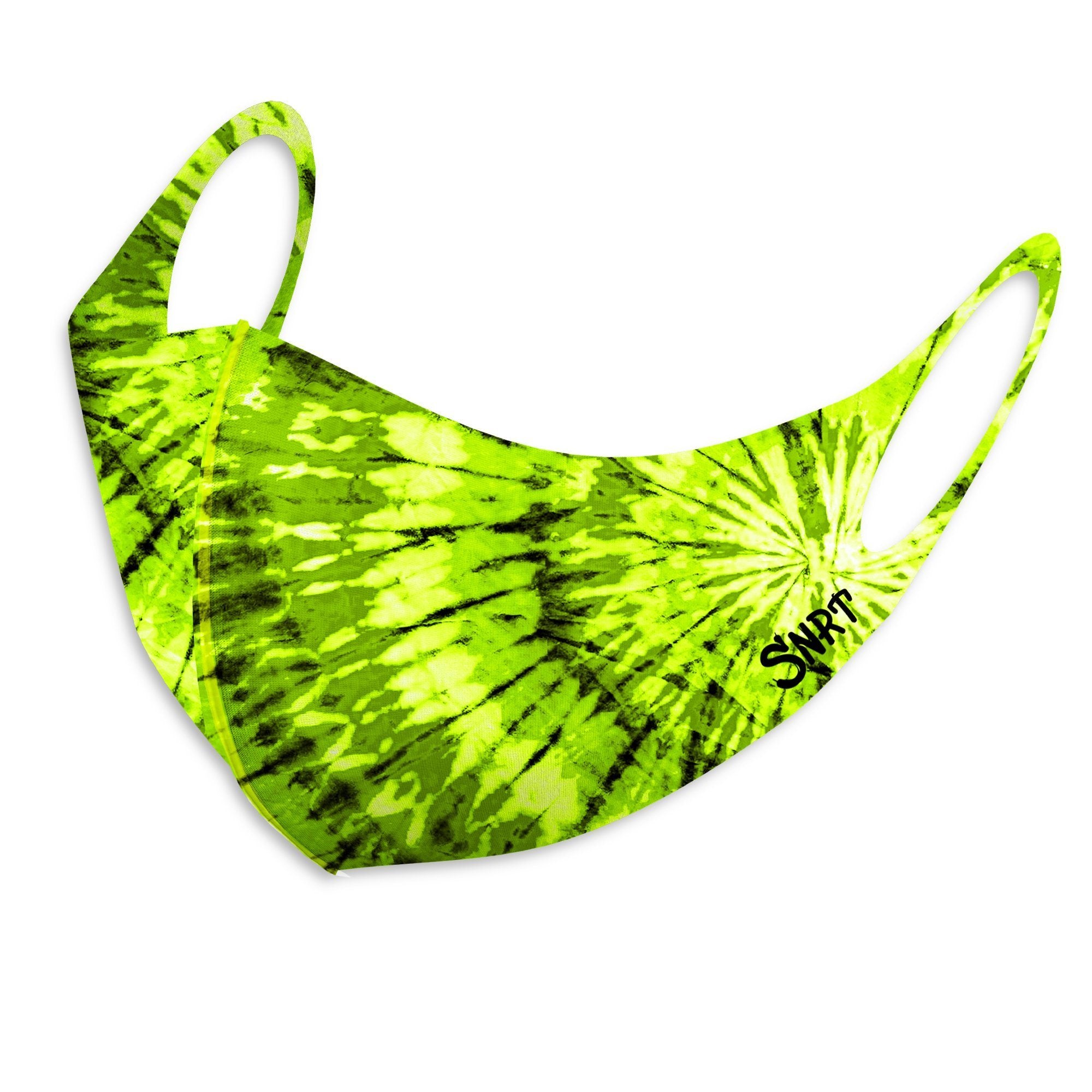 Air Jordan 6 Retro Electric Green Sneaker Matching Mask Outfits AJ6 Electric Green Sneaker Matching Accessories Collection Drip Gear Zone Sneaker Matching Clothing Unisex High Quality Face Mask Tie Dye Pattern design Mask 2