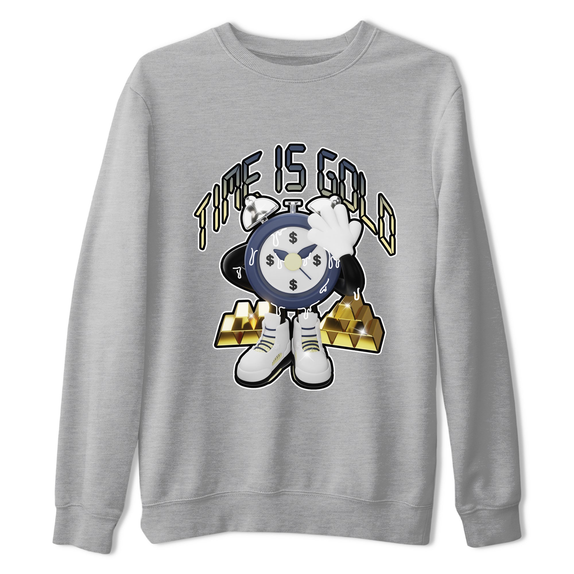 Air Jordan 5 A Ma Maniere x Photon Dust shirt to match jordans Time Is Gold sneaker tees Jordan 5 A Ma Maniere "Dawn" Drip Gear Zone Unisex Heather Grey 2 T-Shirt