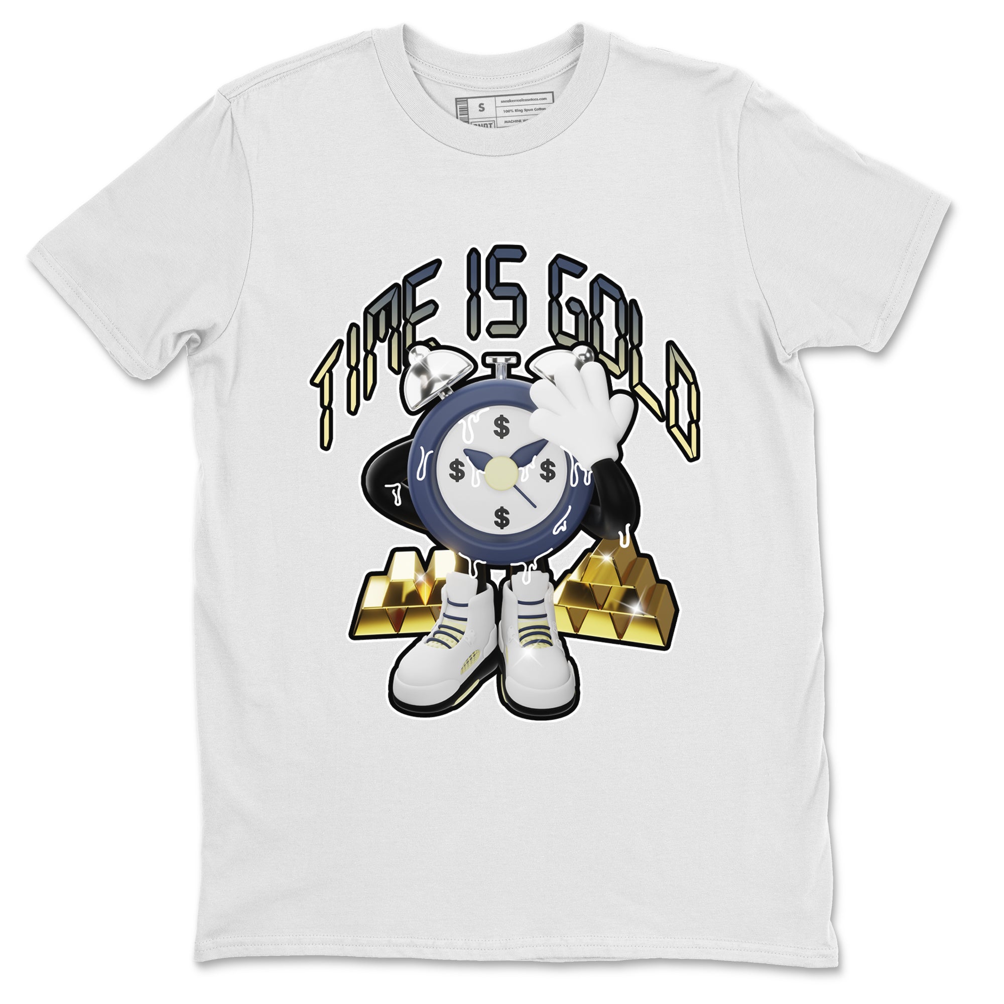 Air Jordan 5 A Ma Maniere x Photon Dust shirt to match jordans Time Is Gold sneaker tees Jordan 5 A Ma Maniere "Dawn" Drip Gear Zone Unisex White 2 T-Shirt