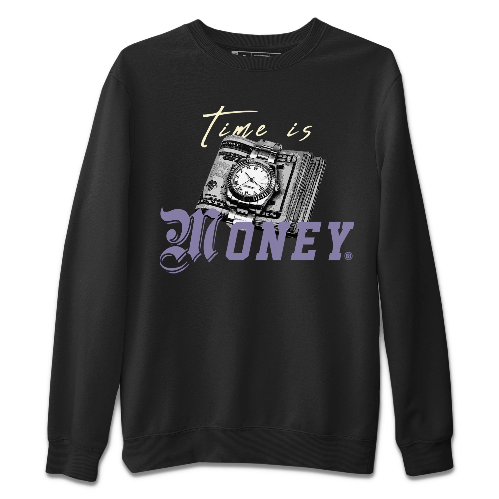 5s Indigo Haze Sneaker Match Tees Time Is Money Sneaker T-Shirt Air Jordan 5 Indigo Haze Sneaker Release Tees Unisex Shirts Black 2