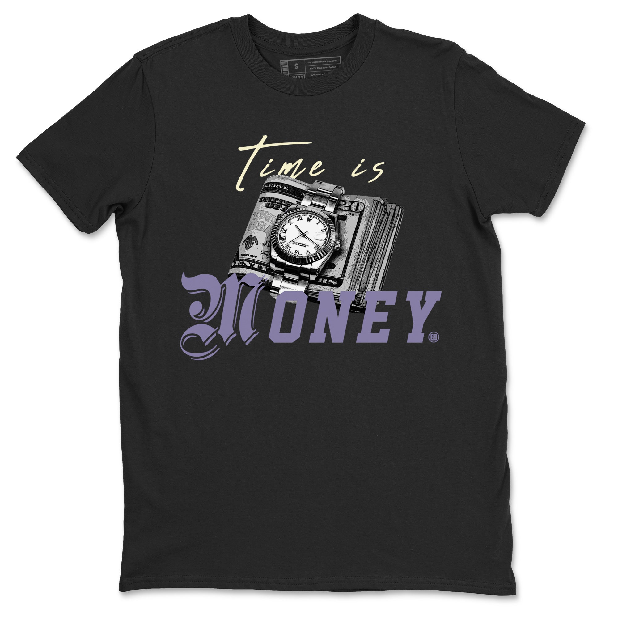 5s Indigo Haze Sneaker Match Tees Time Is Money Sneaker T-Shirt Air Jordan 5 Indigo Haze Sneaker Release Tees Unisex Shirts Black 2