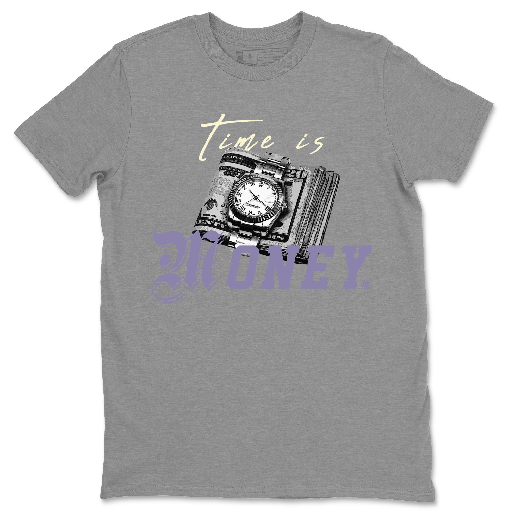 5s Indigo Haze Sneaker Match Tees Time Is Money Sneaker T-Shirt Air Jordan 5 Indigo Haze Sneaker Release Tees Unisex Shirts Heather Grey 2