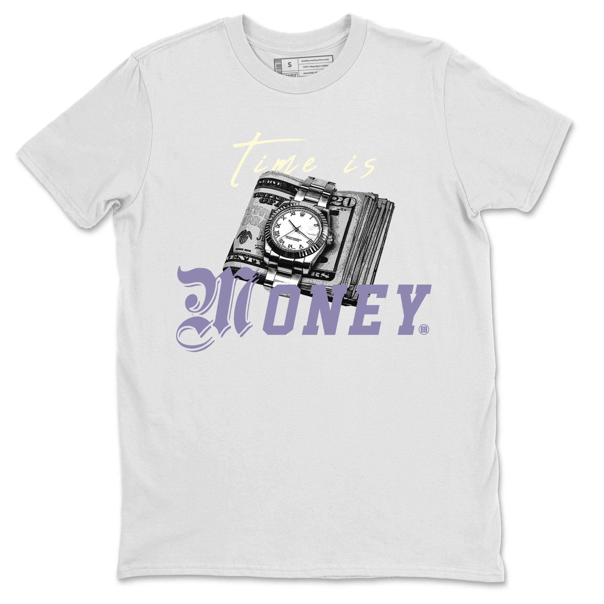 5s Indigo Haze Sneaker Match Tees Time Is Money Sneaker T-Shirt Air Jordan 5 Indigo Haze Sneaker Release Tees Unisex Shirts White 2