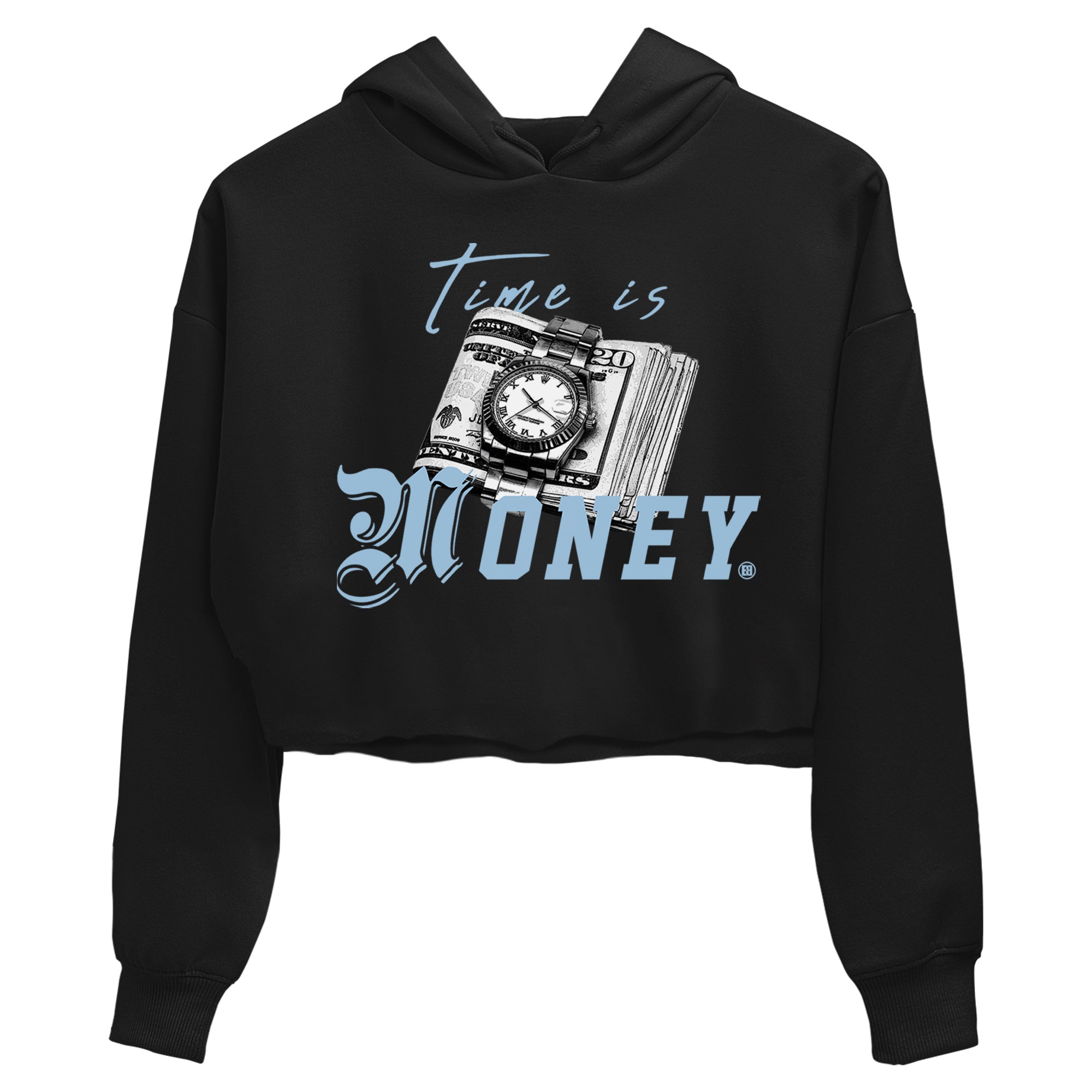 Air Jordan 7 Chambray Sneaker Match Tees Time Is Money Sneaker T-Shirt AJ7 Chambray Sneaker Release Tees Women's Shirts Black 2