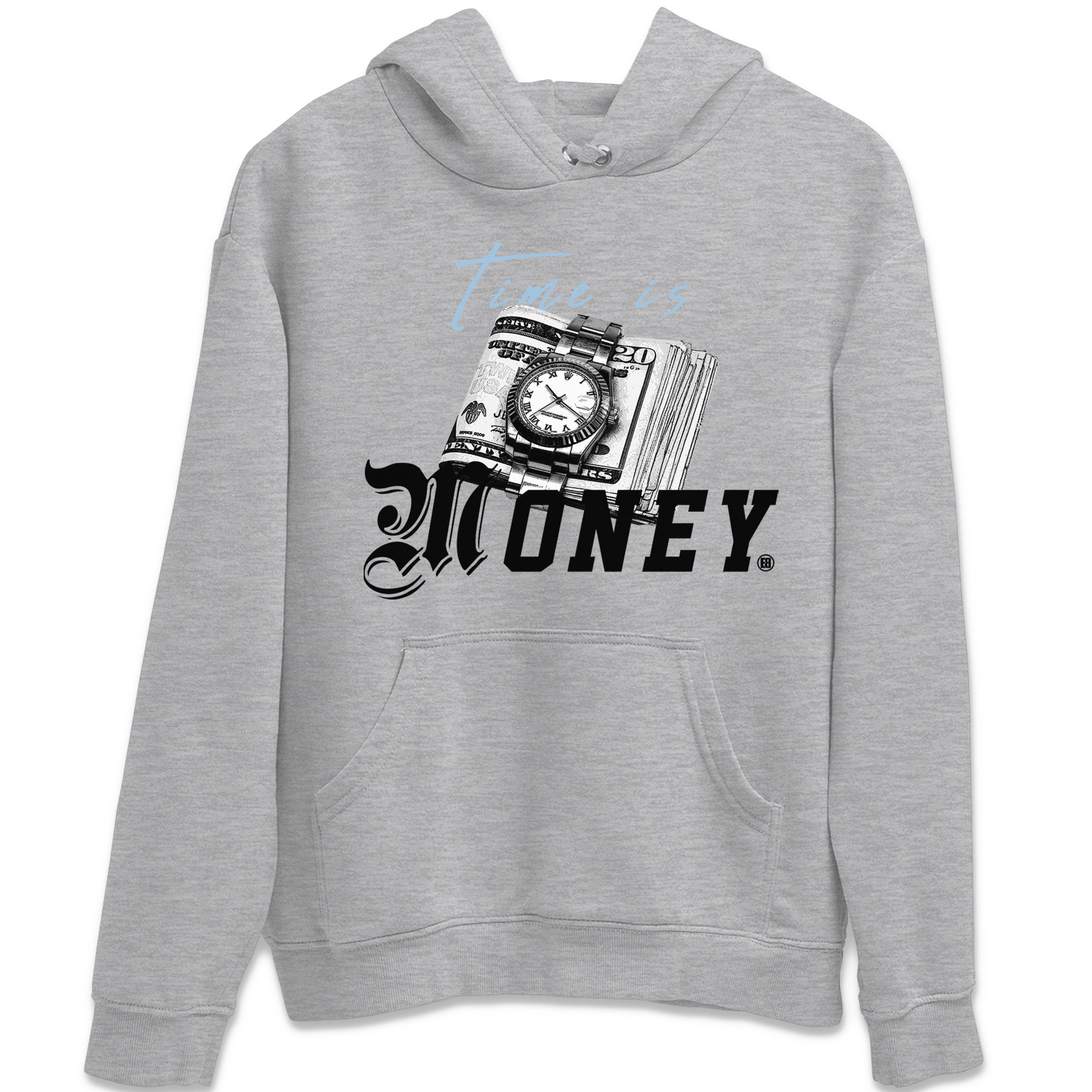 Air Jordan 7 Chambray Sneaker Match Tees Time Is Money Sneaker T-Shirt AJ7 Chambray Sneaker Release Tees Unisex Shirts Heather Grey 2