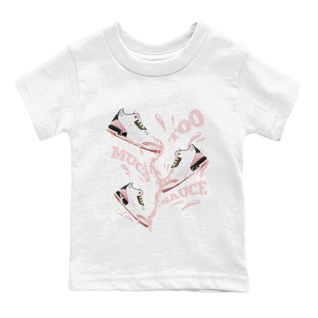 Air Jordan 3 GS Vintage Floral shirt to match jordans Too Much Sauce sneaker tees Air Jordan 3 Vintage Floral Drip Gear Zone baby toddler White 2 cotton Shirt
