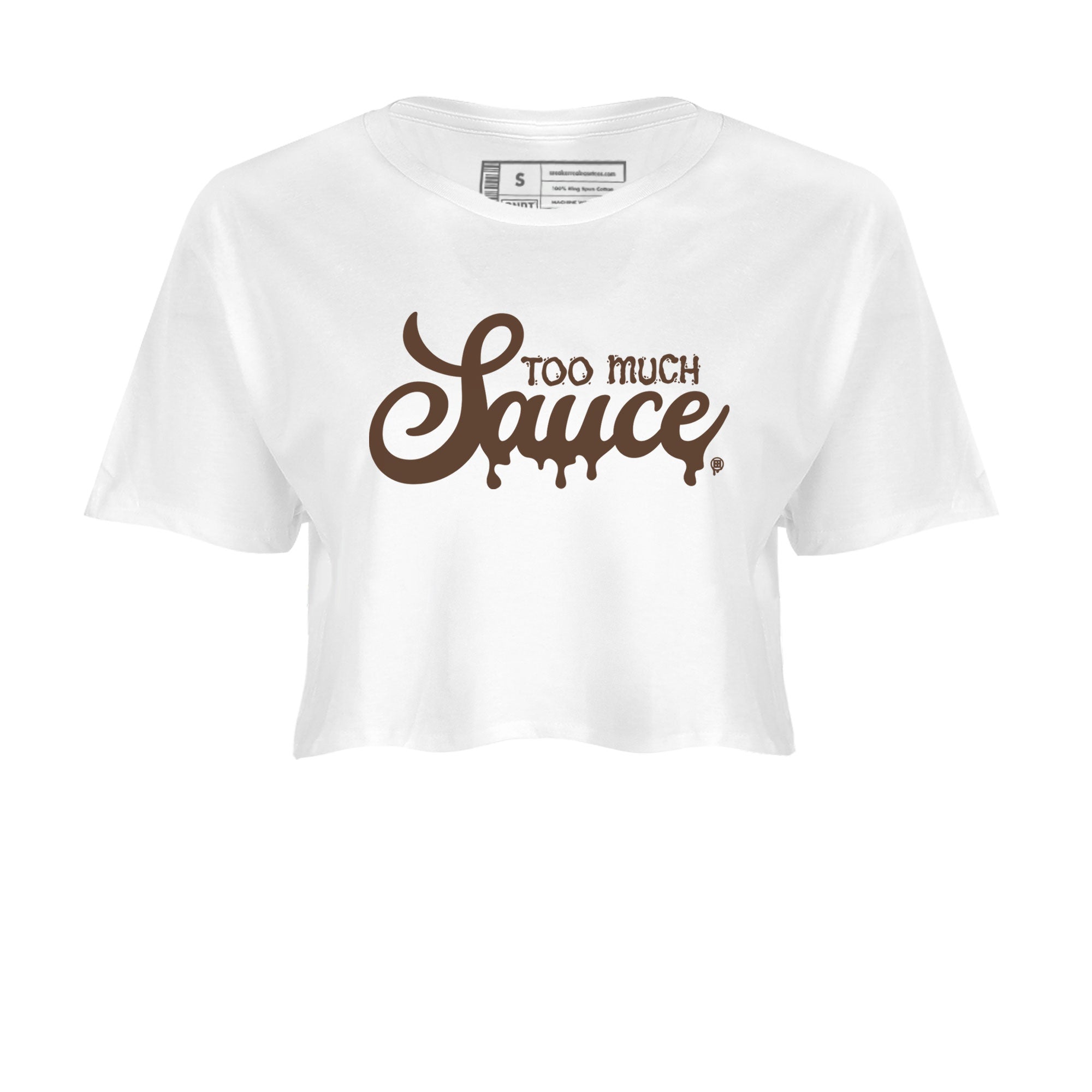 Dunk Low WMNS Cacao Wow sneaker sneaker shirt to match jordans Too Much Sauce sneaker match tees Dunk Cacao Wow Drip Gear Zone White 2 Crop T-Shirt