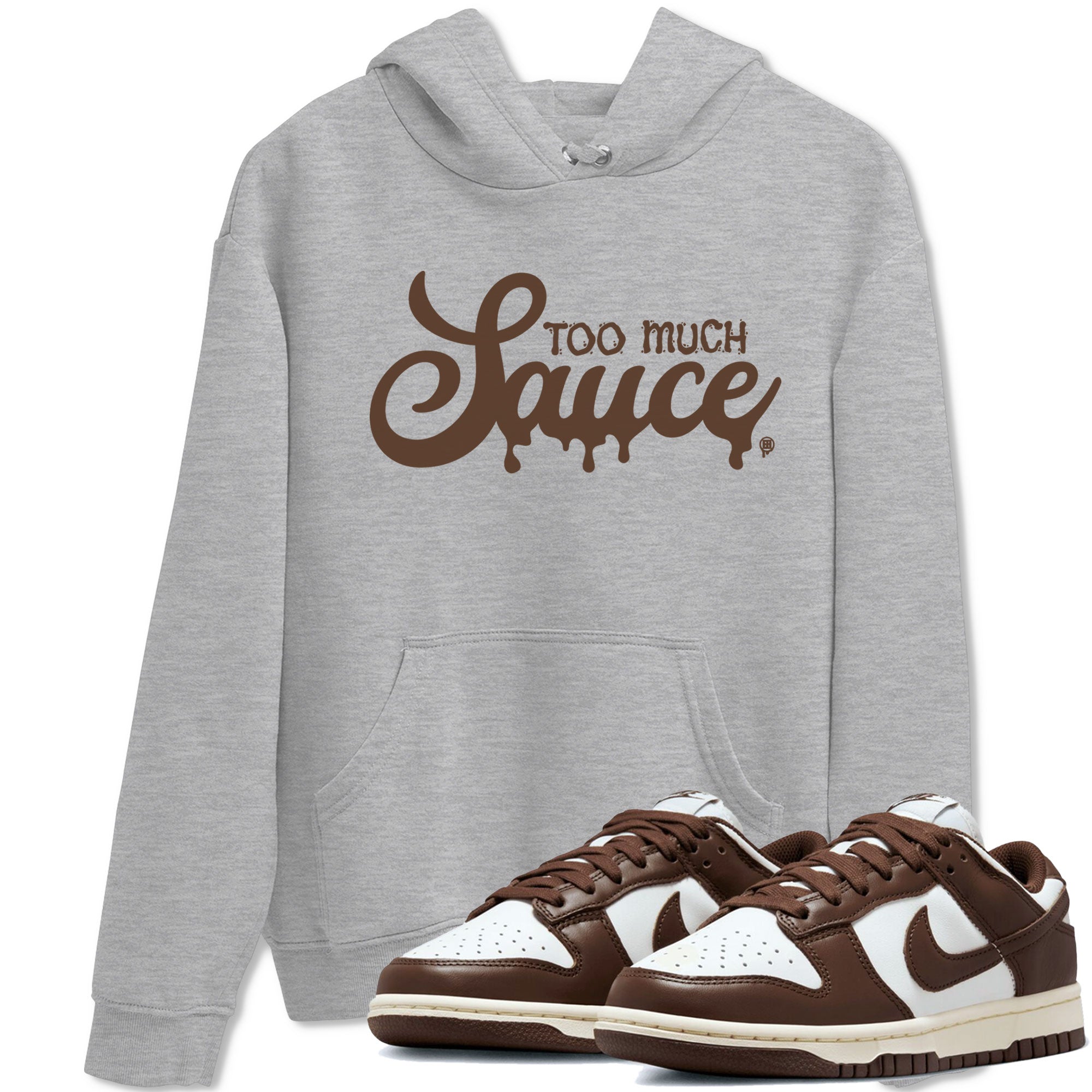 Dunk Low WMNS Cacao Wow sneaker shirt to match jordans Too Much Sauce sneaker tees Dunk Cacao Wow Drip Gear Zone Crew Neck Unisex Cotton Sneaker T-Shirt Heather Grey 1 T-Shirt