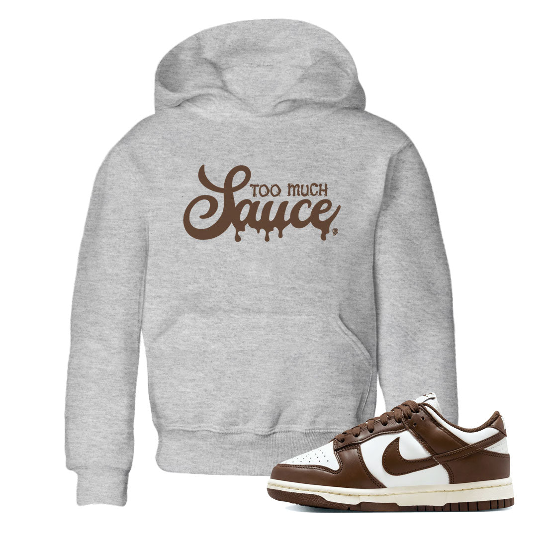 Dunk Low WMNS Cacao Wow sneaker sneaker shirt to match jordans Too Much Sauce sneaker match tees Dunk Cacao Wow Drip Gear Zone Baby Toddler Heather Grey 1 T-Shirt
