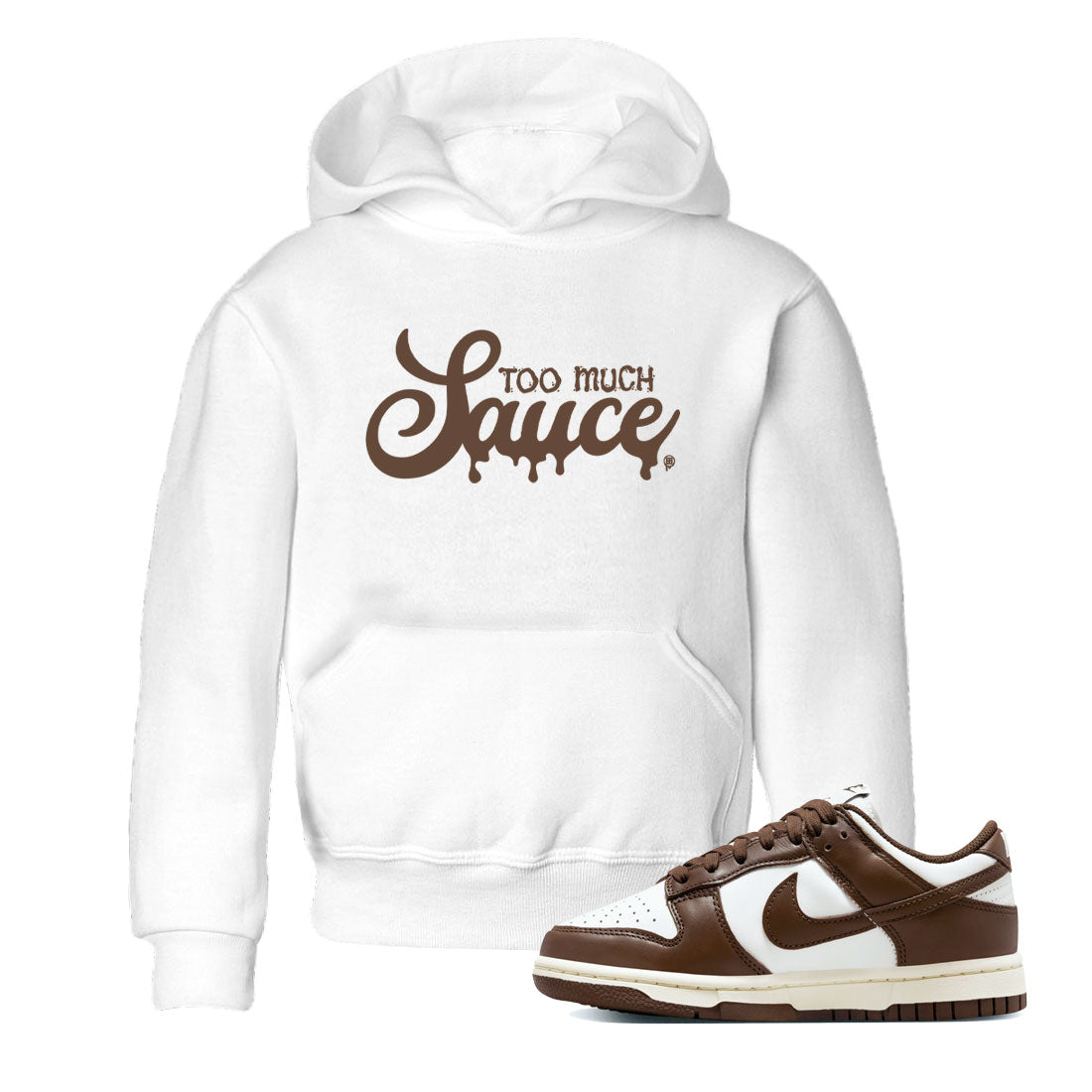 Dunk Low WMNS Cacao Wow sneaker sneaker shirt to match jordans Too Much Sauce sneaker match tees Dunk Cacao Wow Drip Gear Zone Baby Toddler White 1 T-Shirt