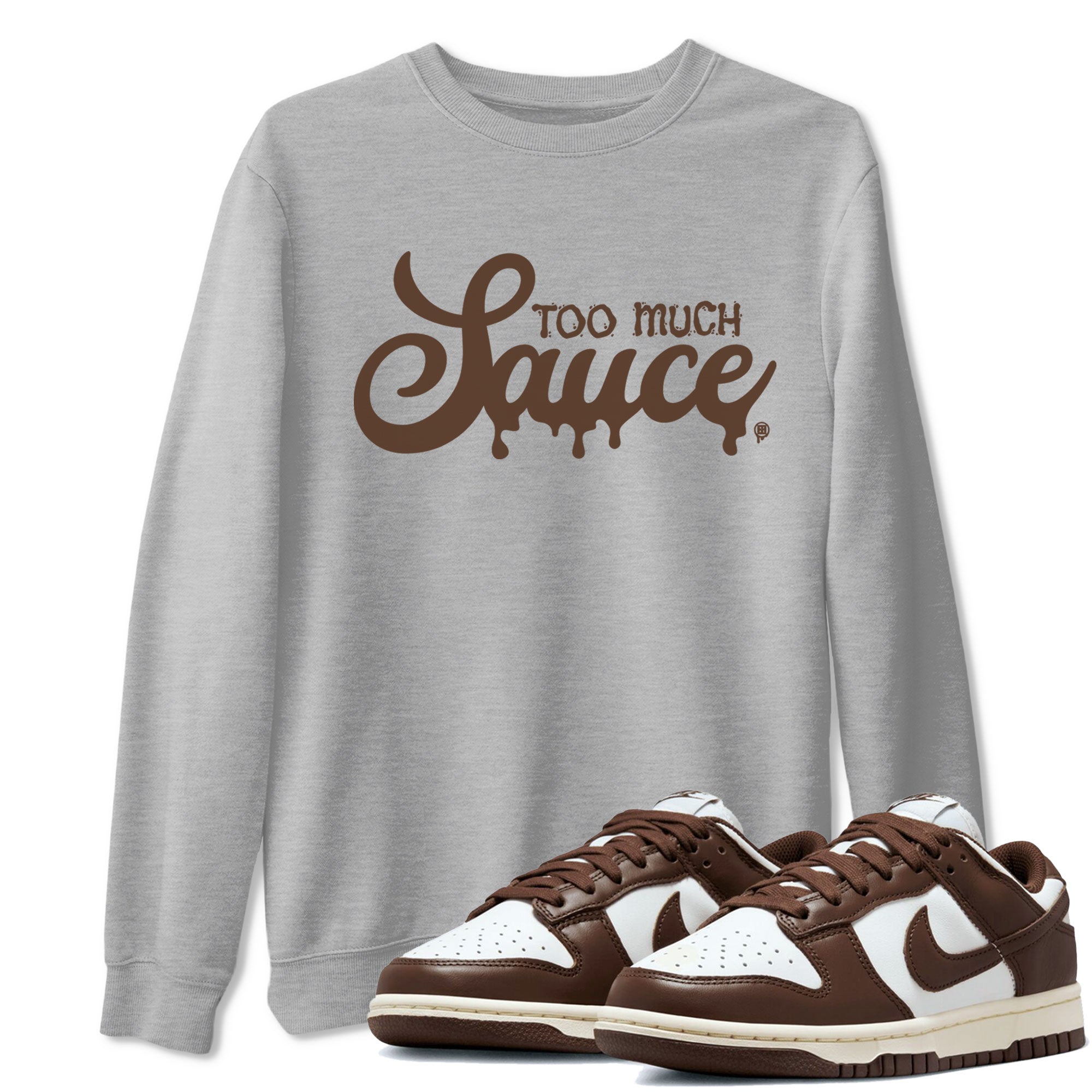 Dunk Low WMNS Cacao Wow sneaker sneaker shirt to match jordans Too Much Sauce sneaker match tees Dunk Cacao Wow Drip Gear Zones Short Sleeve Unisex Cotton Sneaker Matching T-Shirt Heather Grey 1 T-Shirt