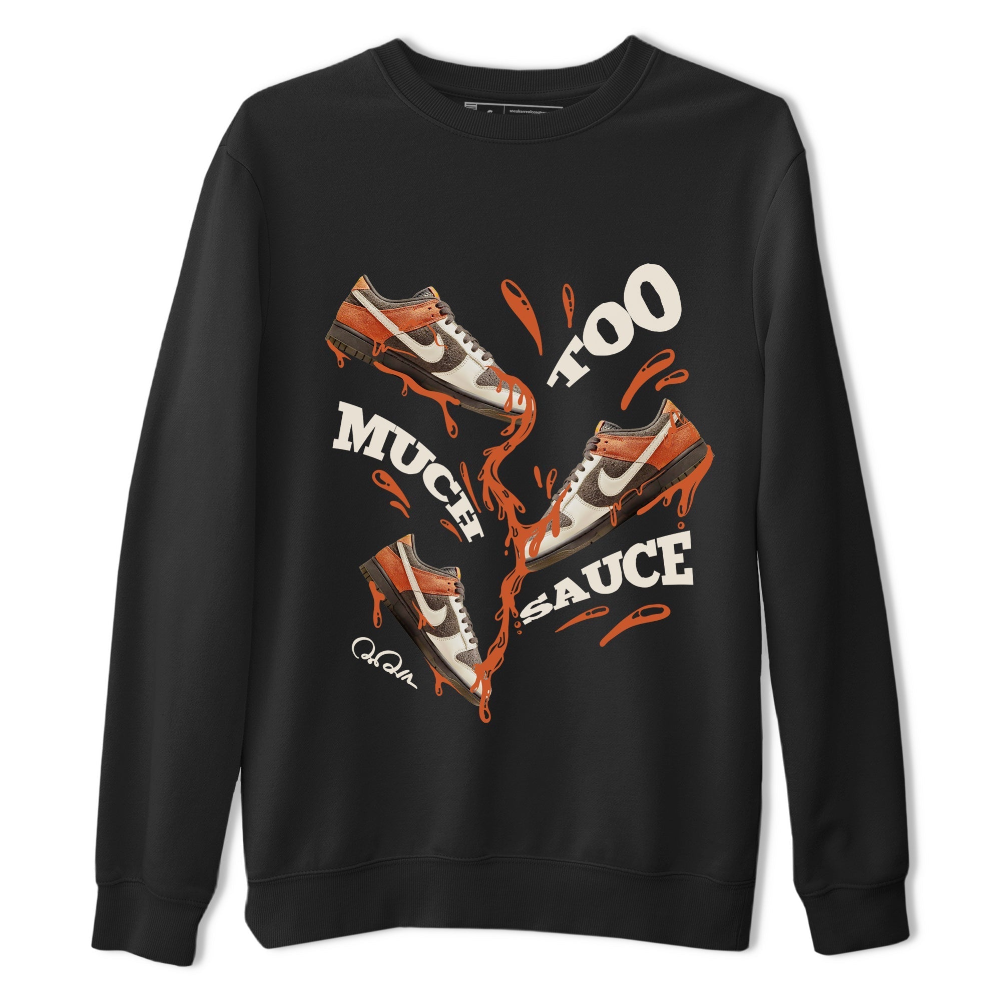 Dunk Red Panda shirt to match jordans Too Much Sauce sneaker tees Nike Dunk LowRed Panda Drip Gear Zone Sneaker T-Shirts Crew Neck Casual Fit Black 2 T-Shirt