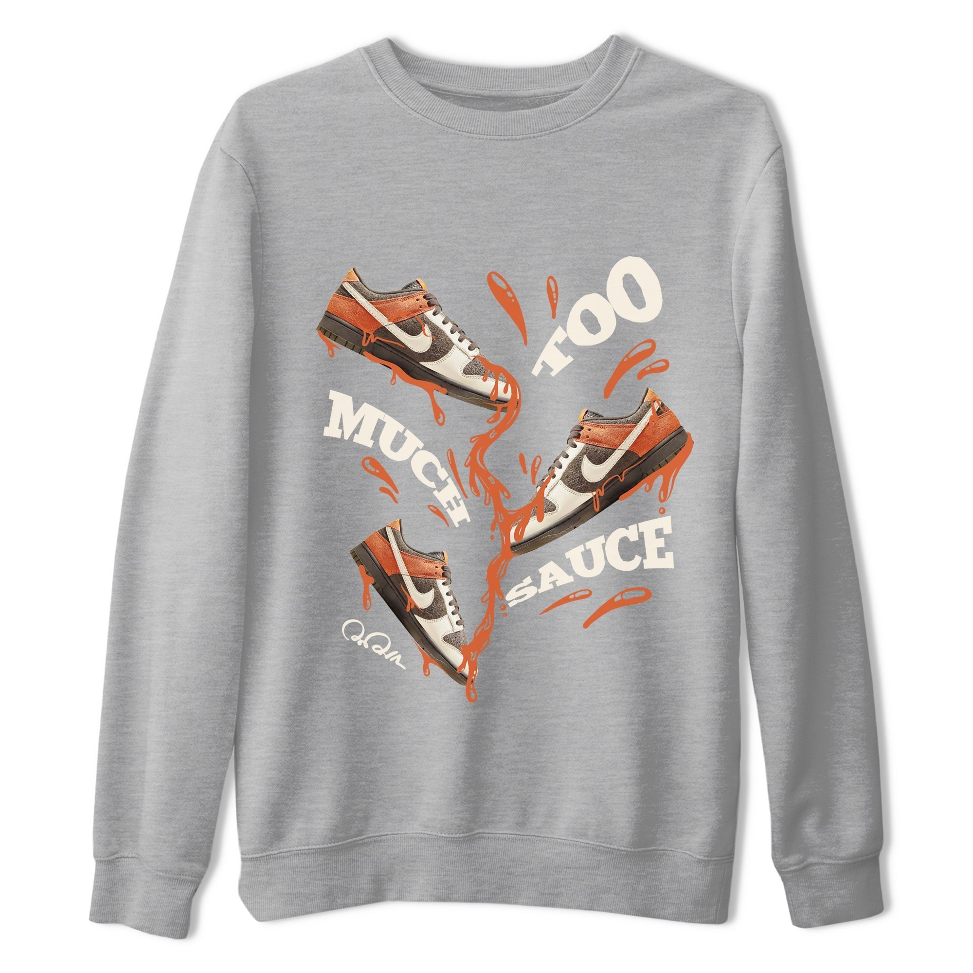 Dunk Red Panda shirt to match jordans Too Much Sauce sneaker tees Nike Dunk LowRed Panda Drip Gear Zone Sneaker T-Shirts Crew Neck Casual Fit Heather Grey 2 T-Shirt