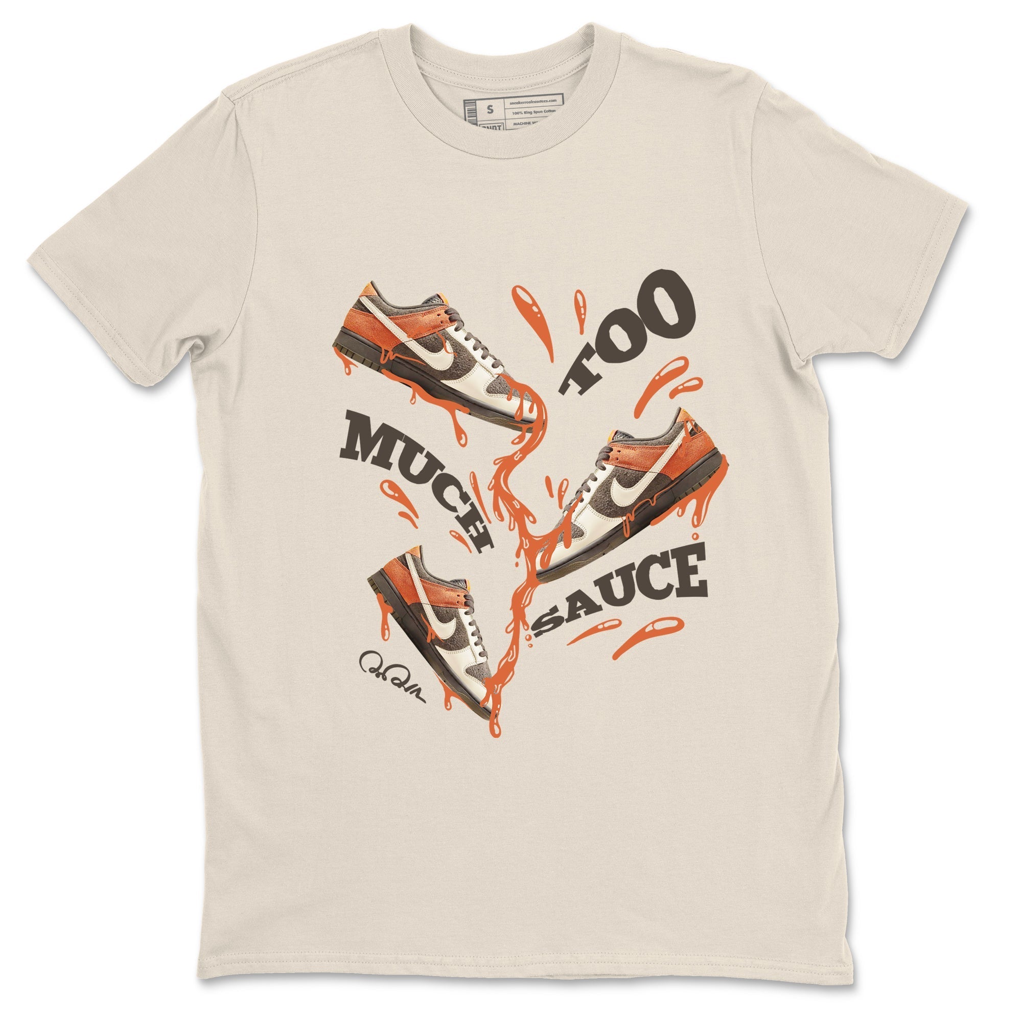Dunk Red Panda shirt to match jordans Too Much Sauce sneaker tees Nike Dunk LowRed Panda Drip Gear Zone Sneaker T-Shirts Crew Neck Casual Fit Natural 2 T-Shirt