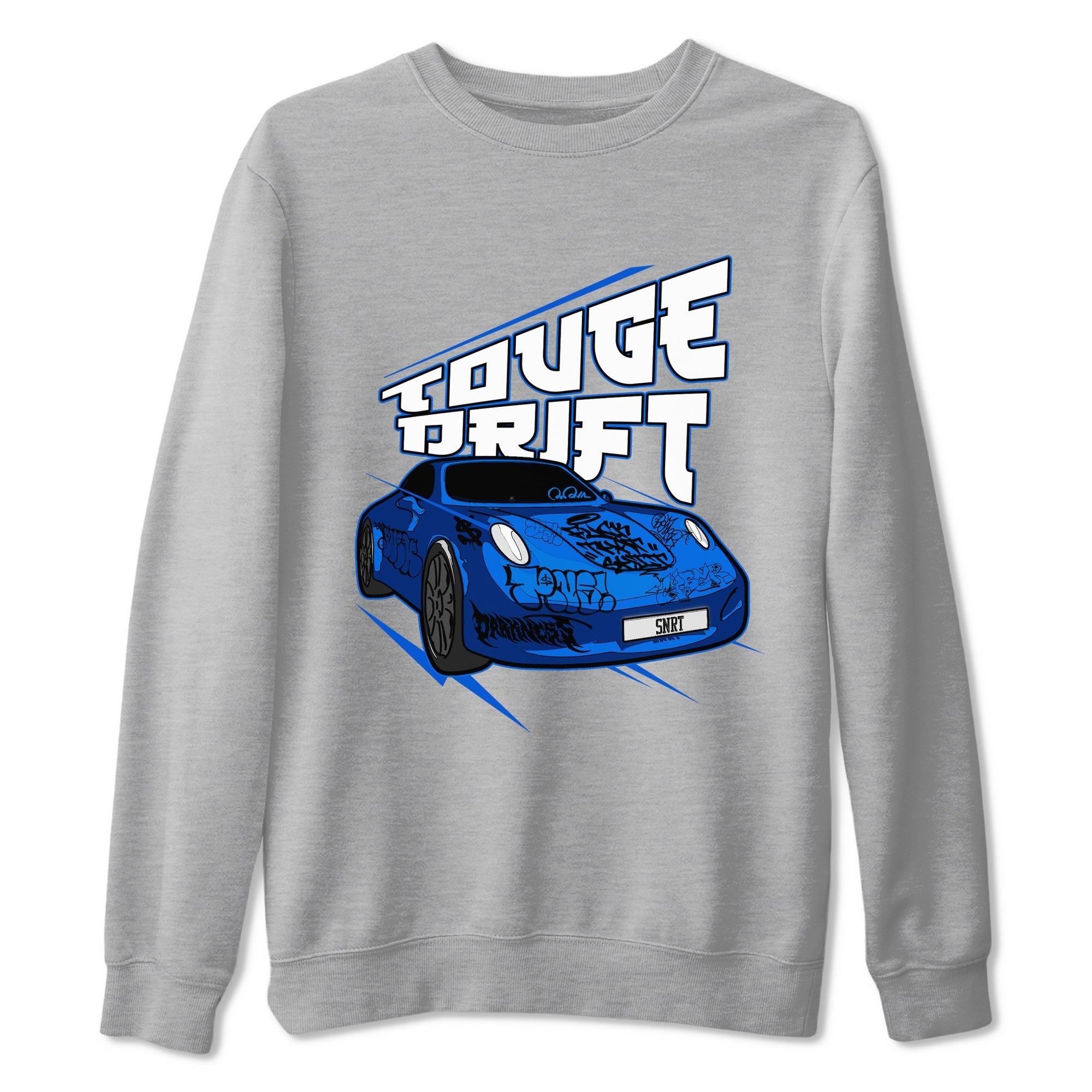 Air Jordan 1 Royal Imagined shirt to match jordans Touge Drift sneaker tees AJ1 Royal Imagined SNRT Sneaker Release Tees Unisex Heather Grey 2 T-Shirt