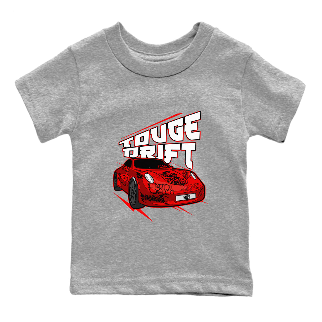 Air Jordan 12 Cherry shirt to match jordans Touge Drift sneaker tees AJ12 Cherry SNRT Sneaker Release Tees Baby Toddler Heather Grey 2 T-Shirt