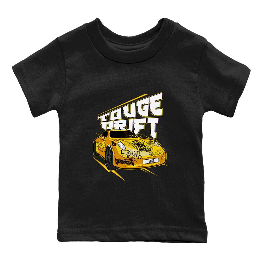 Air Jordan 6 Yellow Ochre shirt to match jordans Touge Drift sneaker tees streetwear brand AJ6 Yellow Ochre Drip Gear Zone Brand Baby Toddler Black 2 T-Shirt